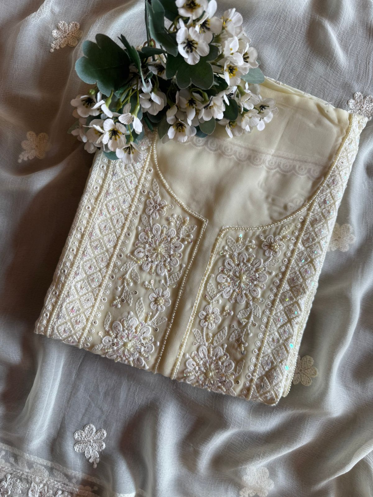 Pure Georgette Unstitched shirt