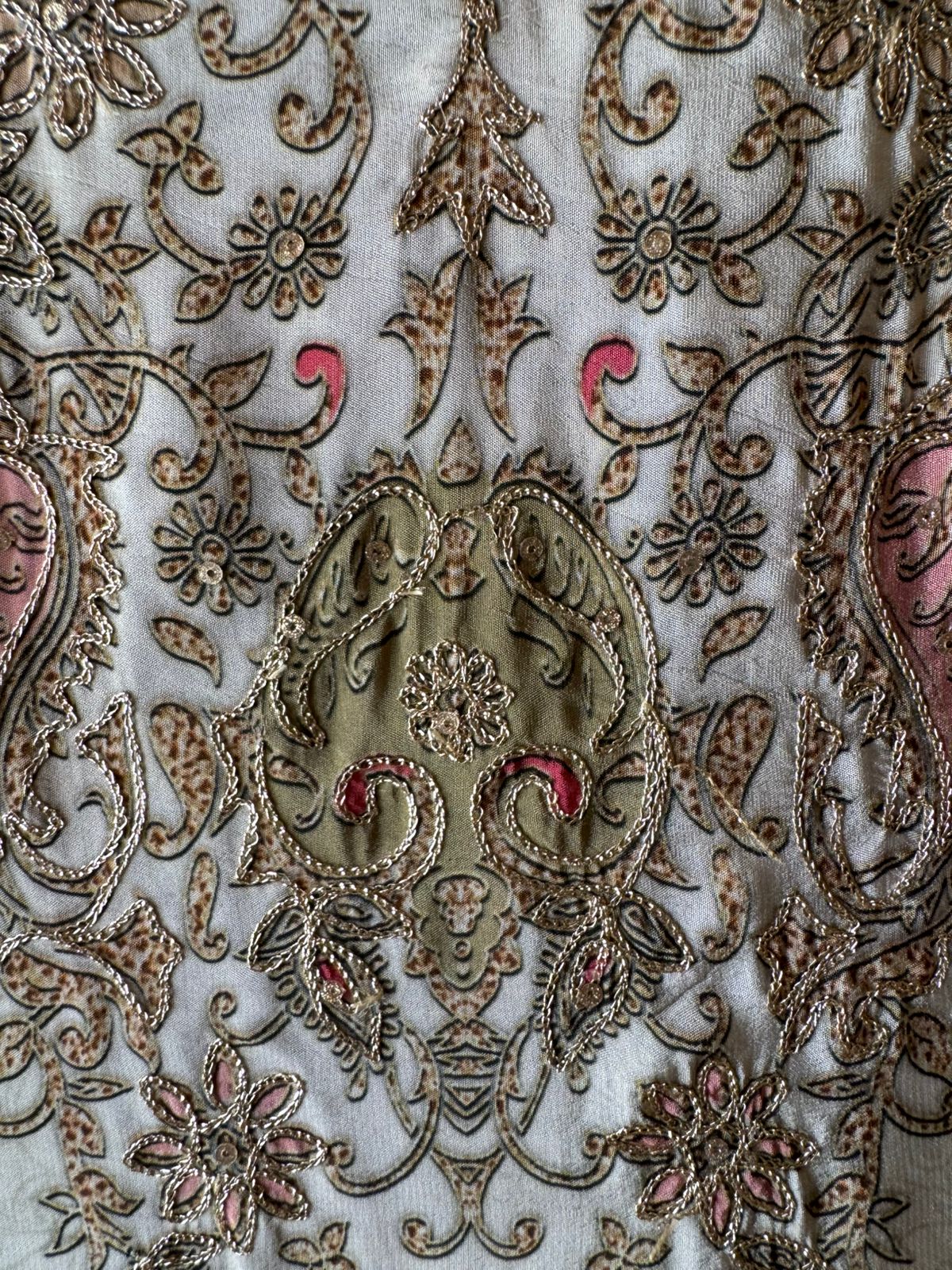 Pure Crepe Pakistani inspired Self Digital printed Shirt