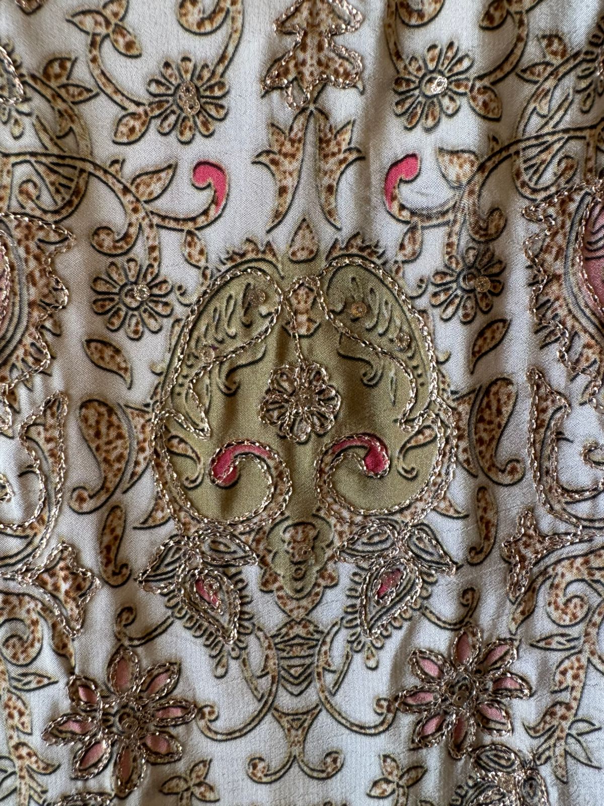 Pure Crepe Pakistani inspired Self Digital printed Shirt