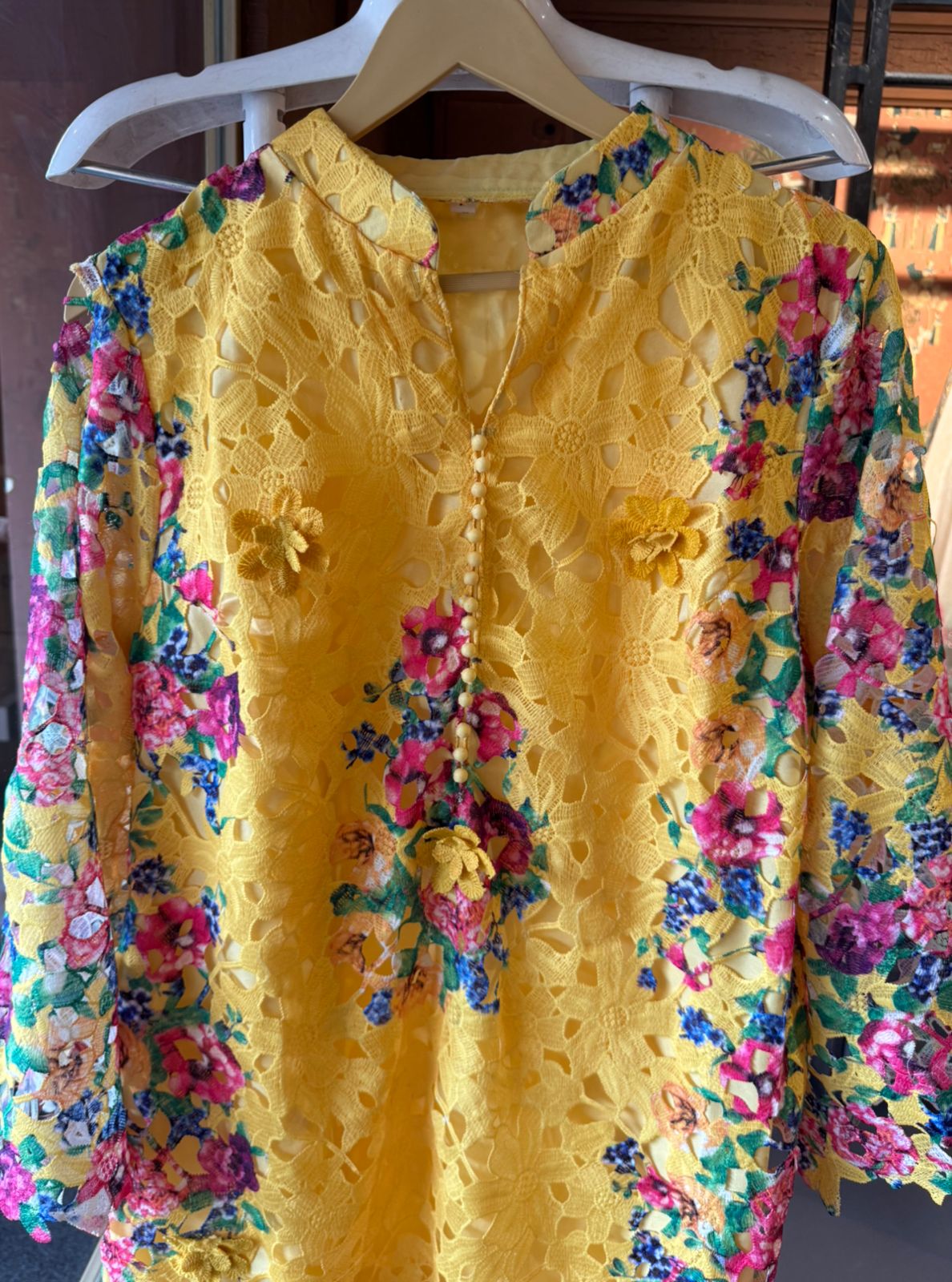 Beautiful Crochet Stitched kurta