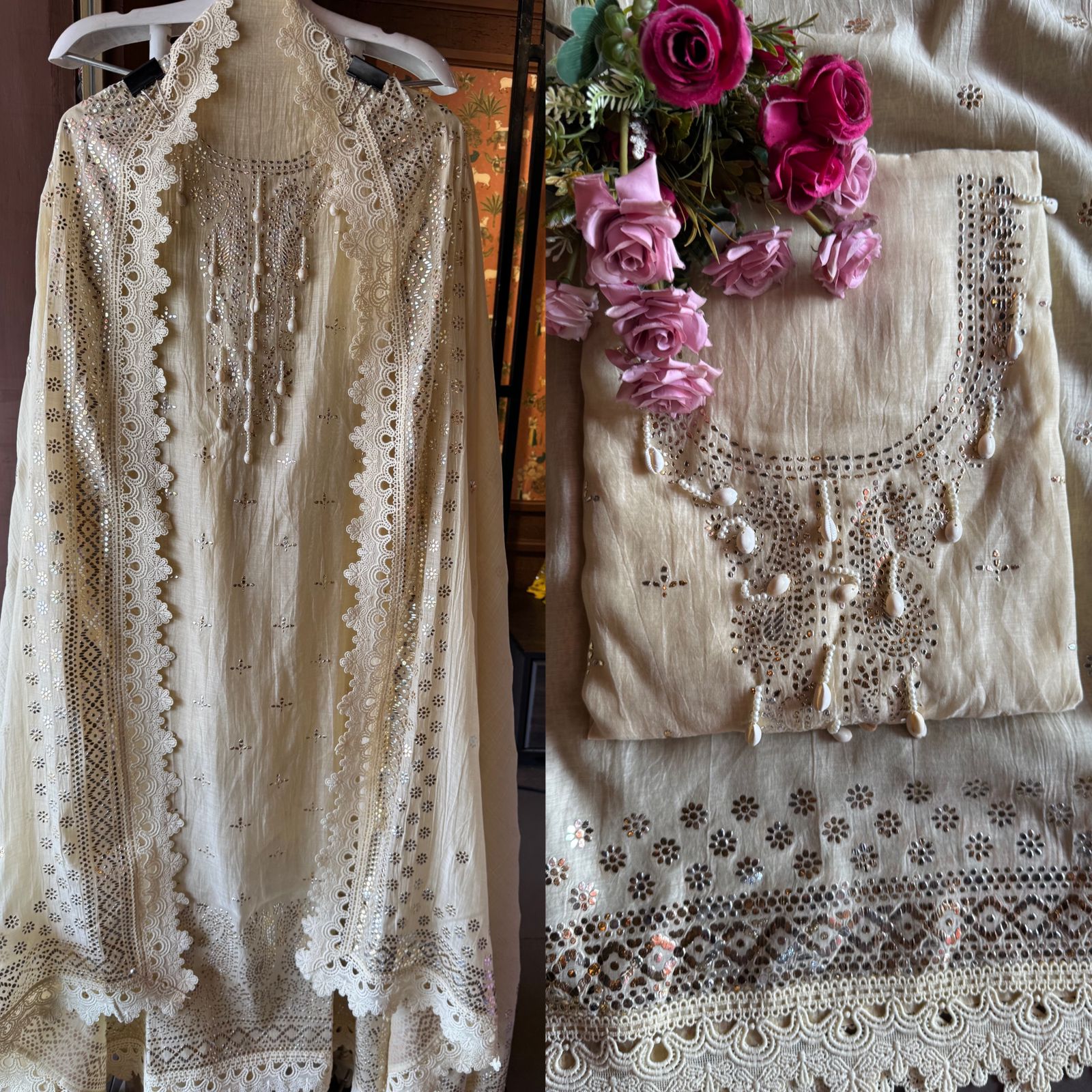 Mul Mul cotton unstitched shirt