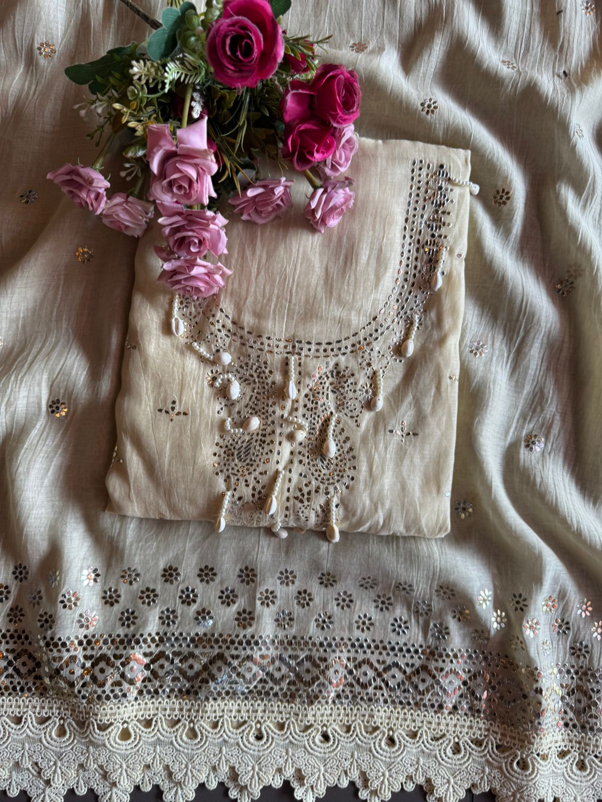 Mul Mul cotton unstitched shirt