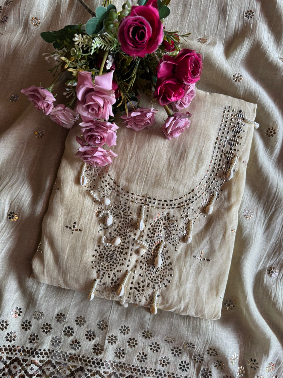 Mul Mul cotton unstitched shirt