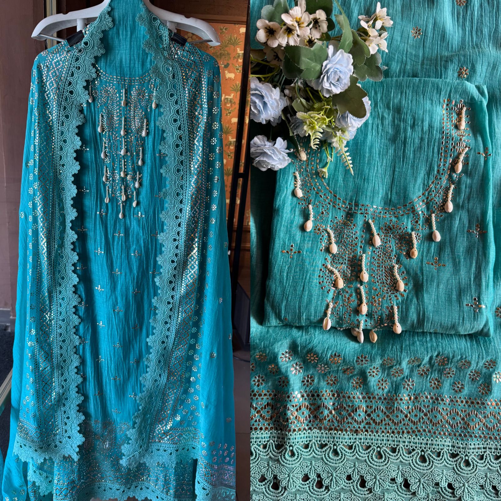 Mul Mul cotton unstitched shirt