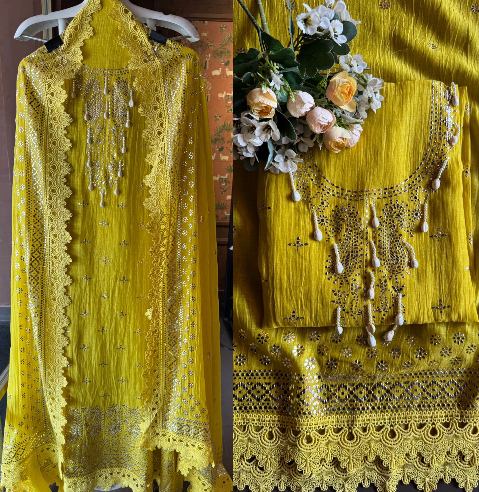 Mul Mul cotton unstitched shirt