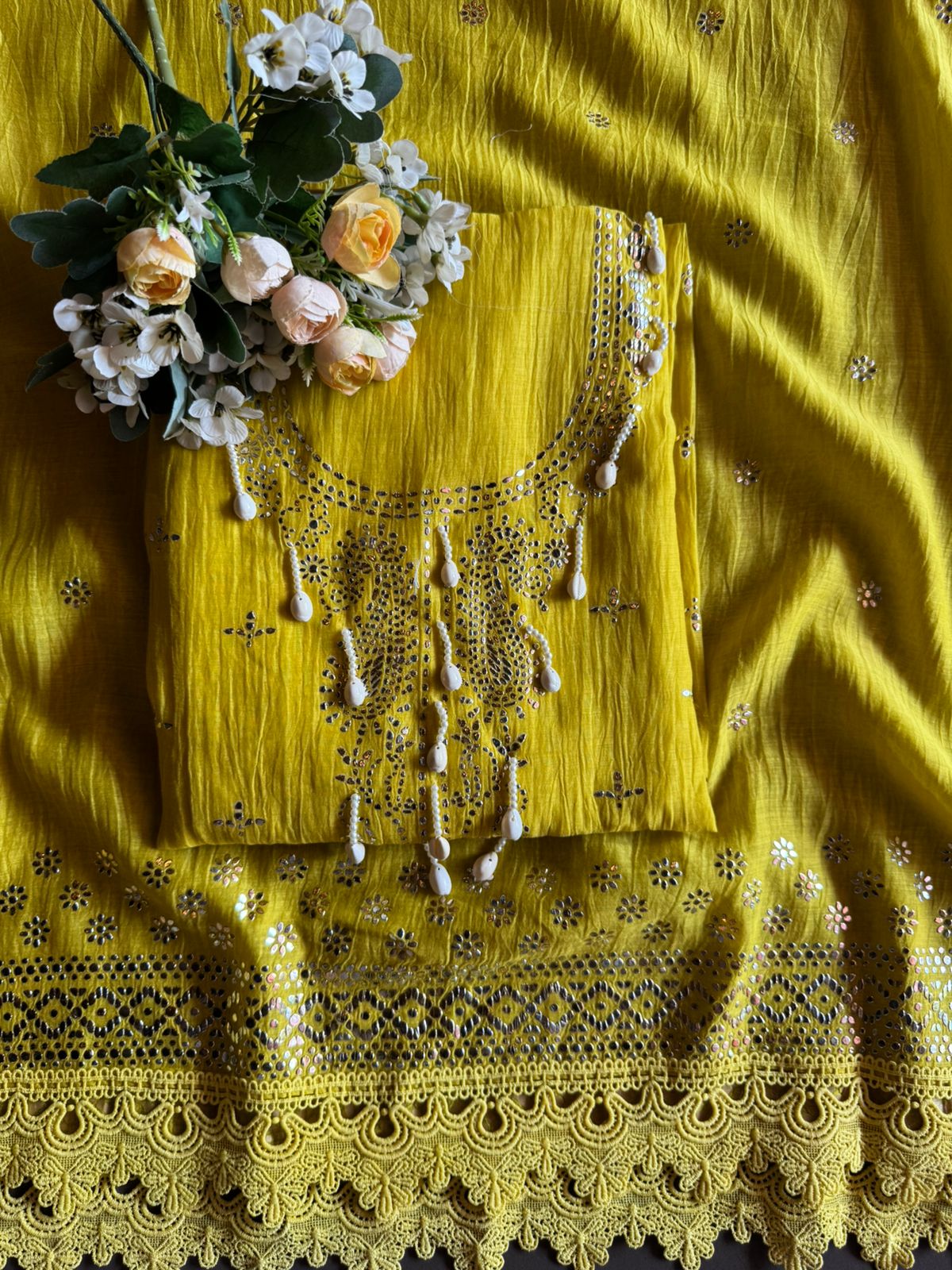 Mul Mul cotton unstitched shirt