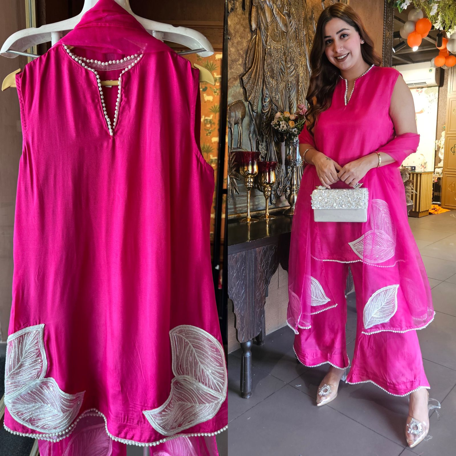Opada silk Stitched kurta