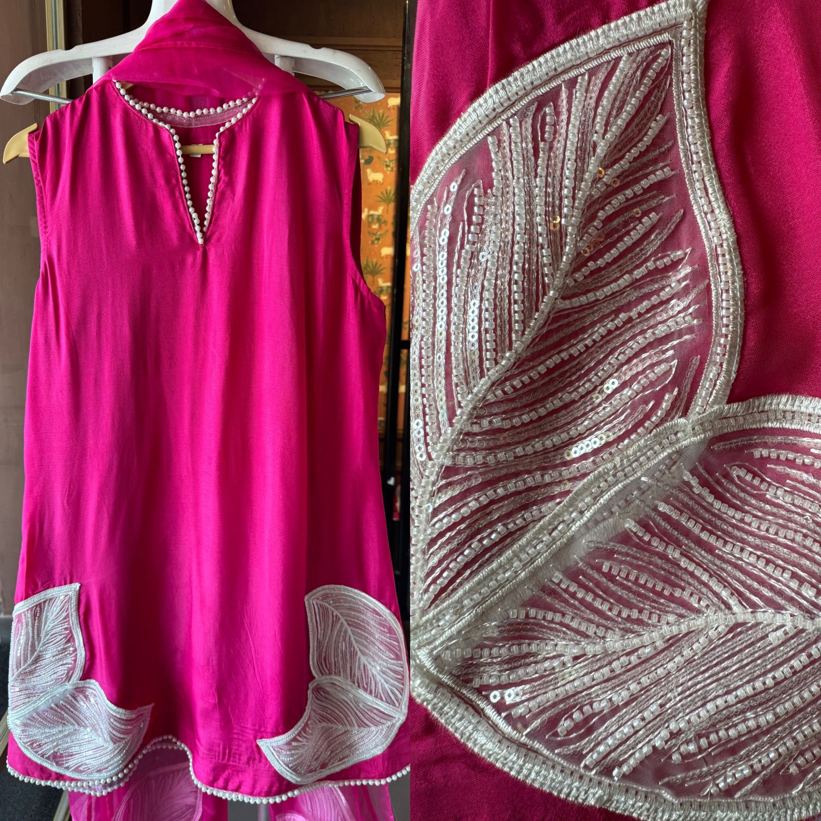 Opada silk Stitched kurta