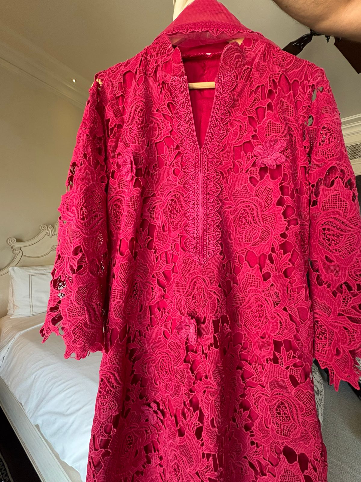 Crochet Kurta pattern in long length , Crochet full front and back with sleeves