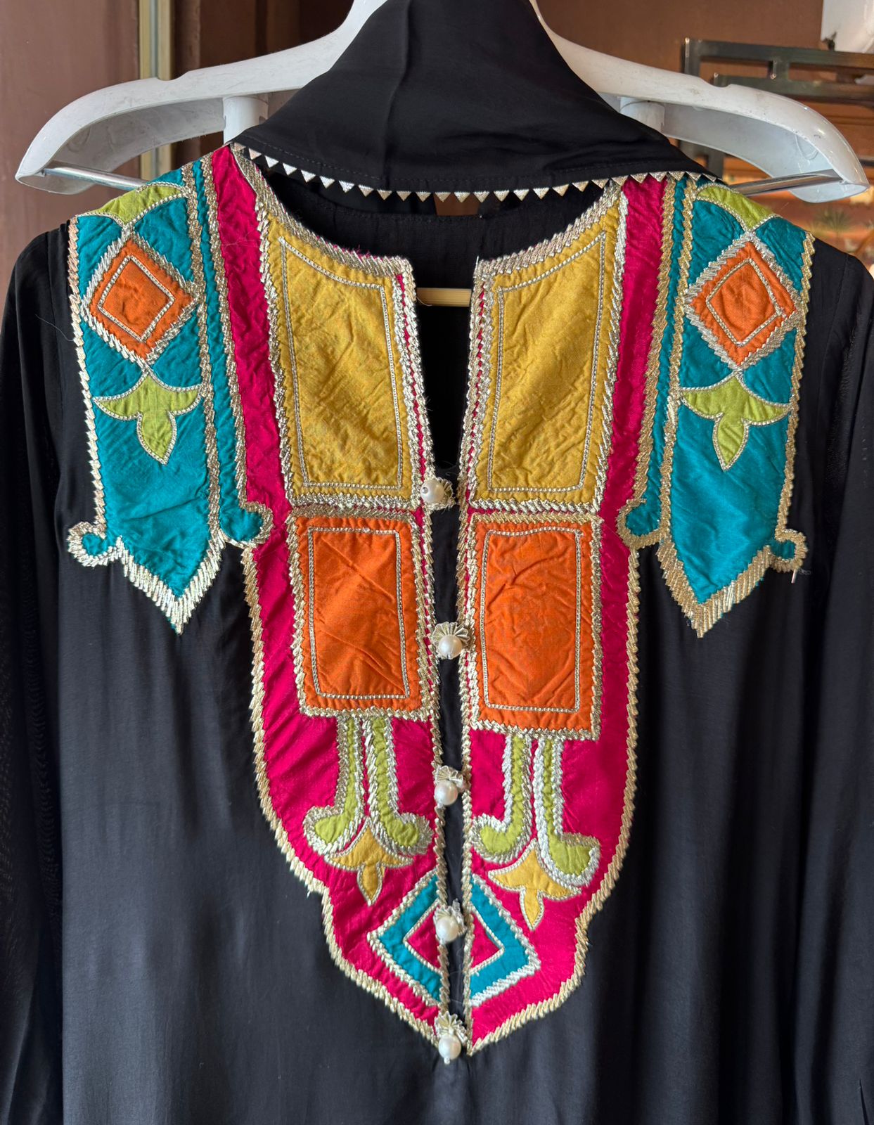 Pure Muslin Stitched Kurta with Very elegant Multi coloured Silk