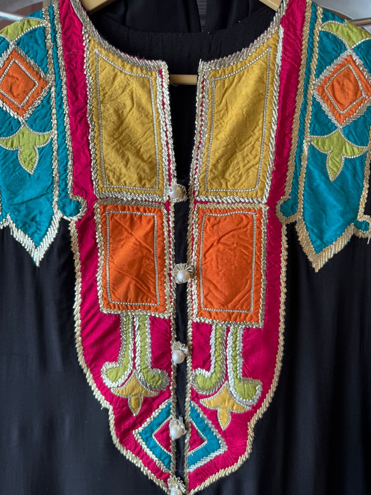 Pure Muslin Stitched Kurta with Very elegant Multi coloured Silk