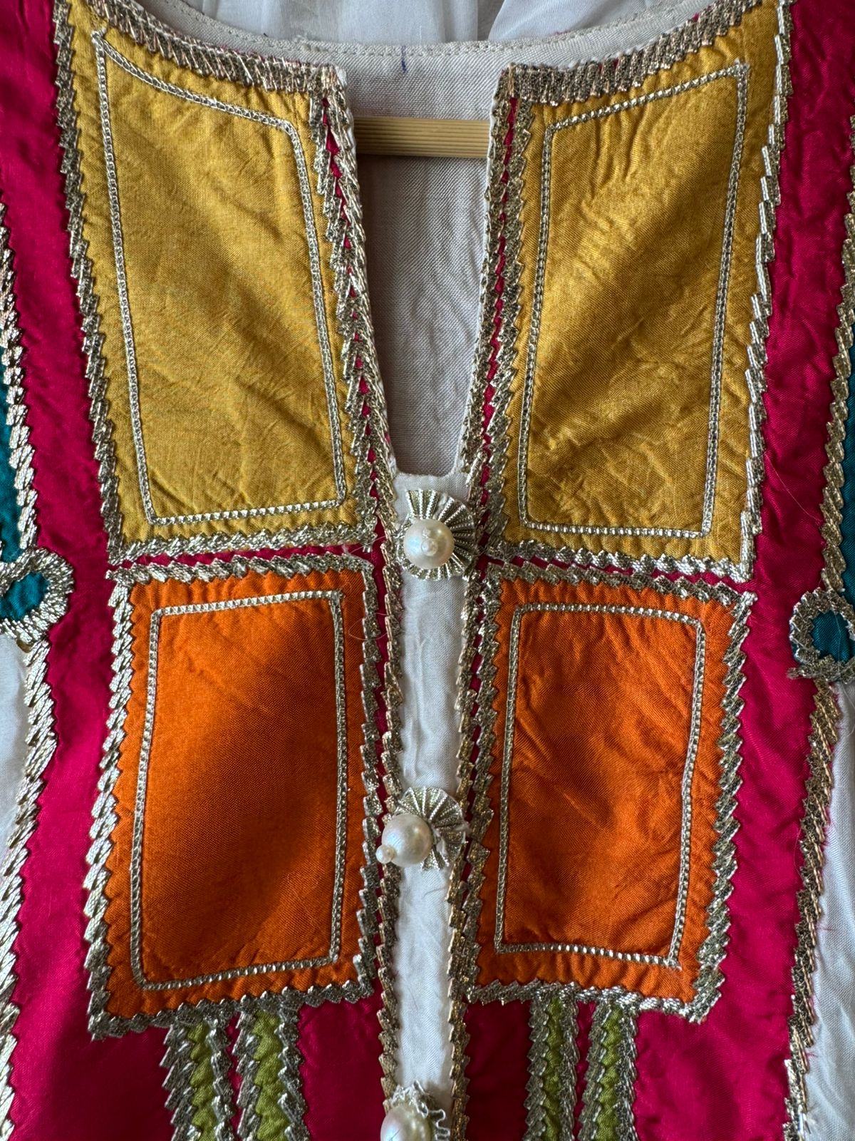 Pure Muslin Stitched Kurta with Very elegant Multi coloured Silk