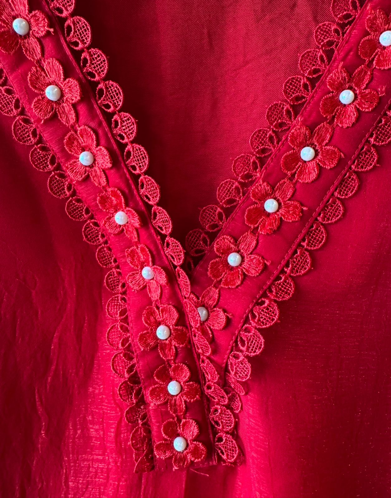 Stitched Pure crushed tissue organza silk shirt