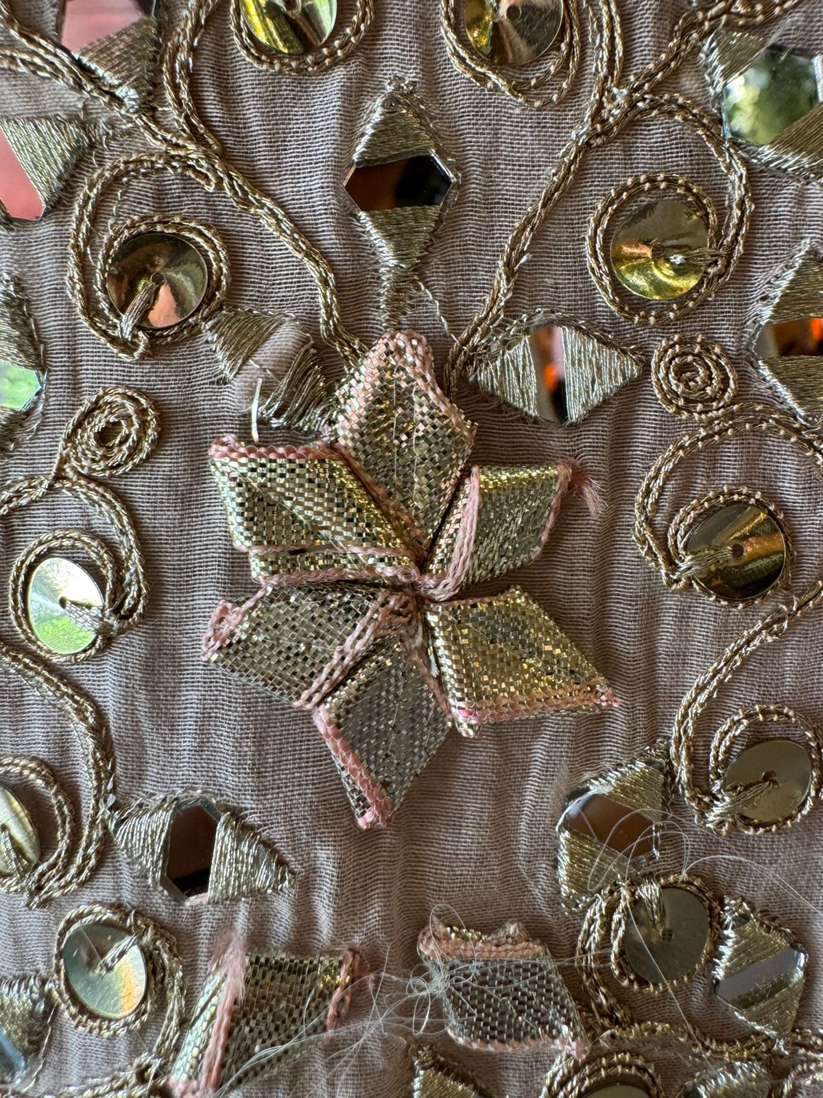 Unstitched Mul cotton chanderi shirt