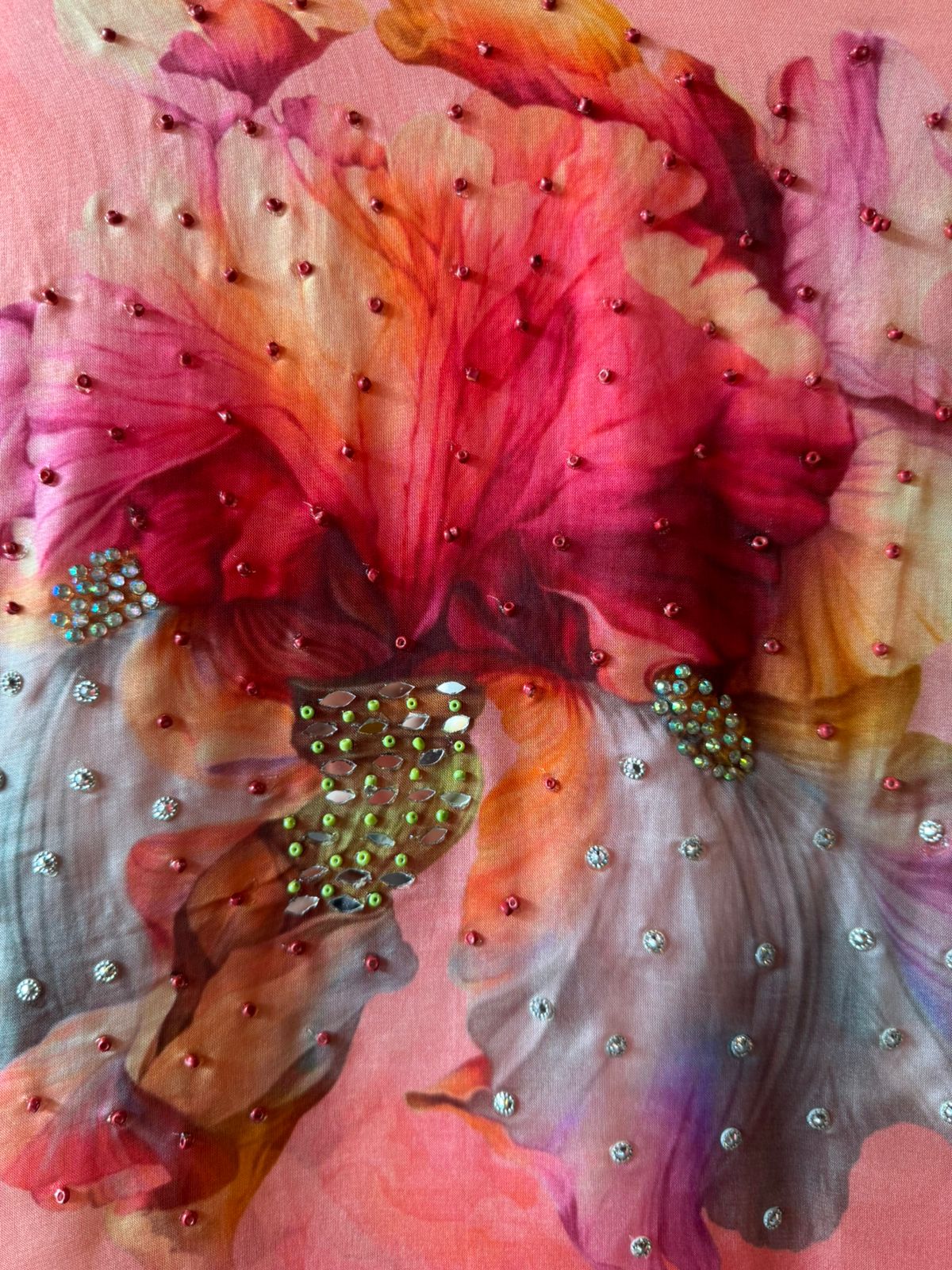 Digital printed organza Suit