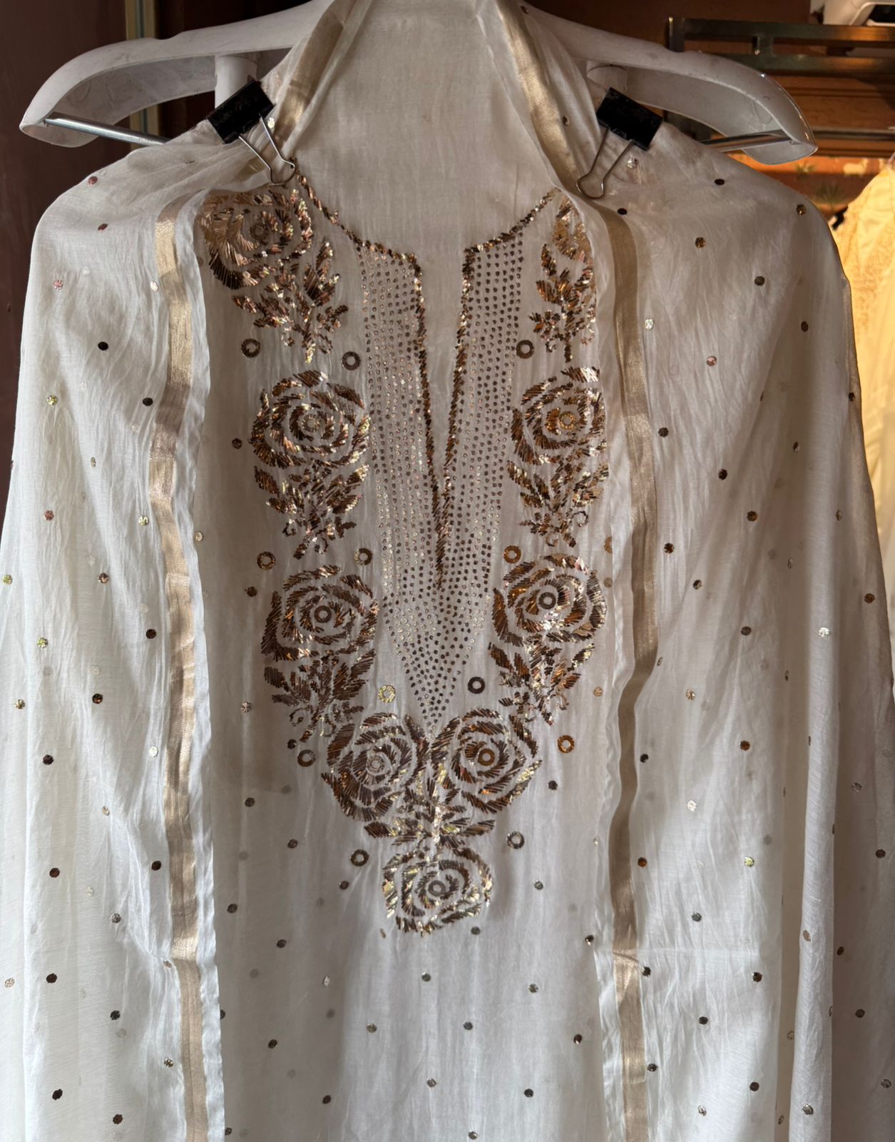 Pure Mul chanderi Two Piece set of shirt