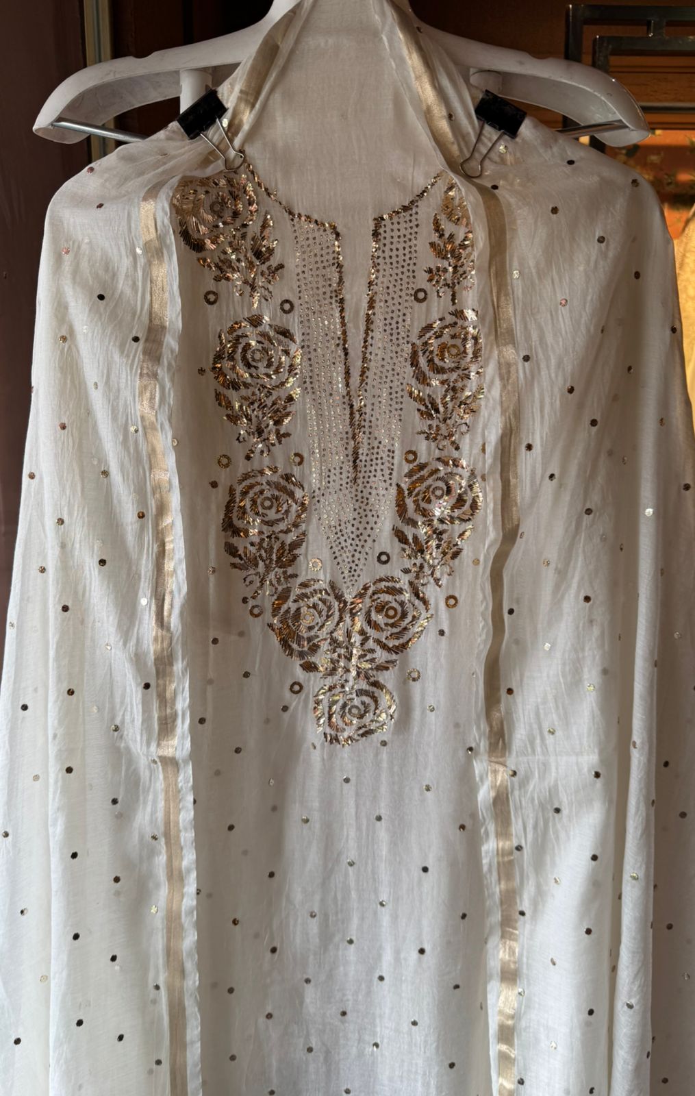 Pure Mul chanderi Two Piece set of shirt