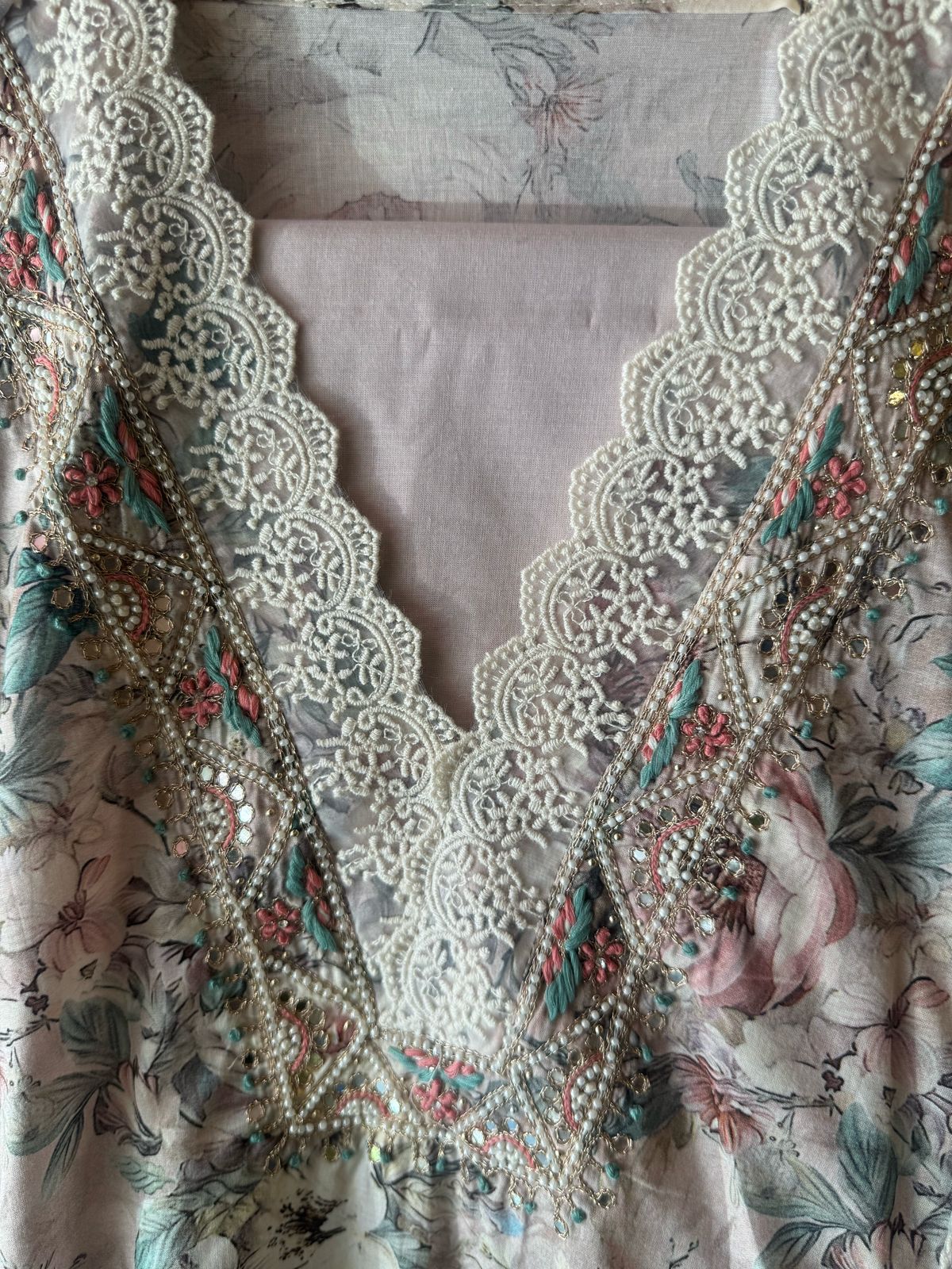 Pure organic cotton Muslin Unstitched Suit