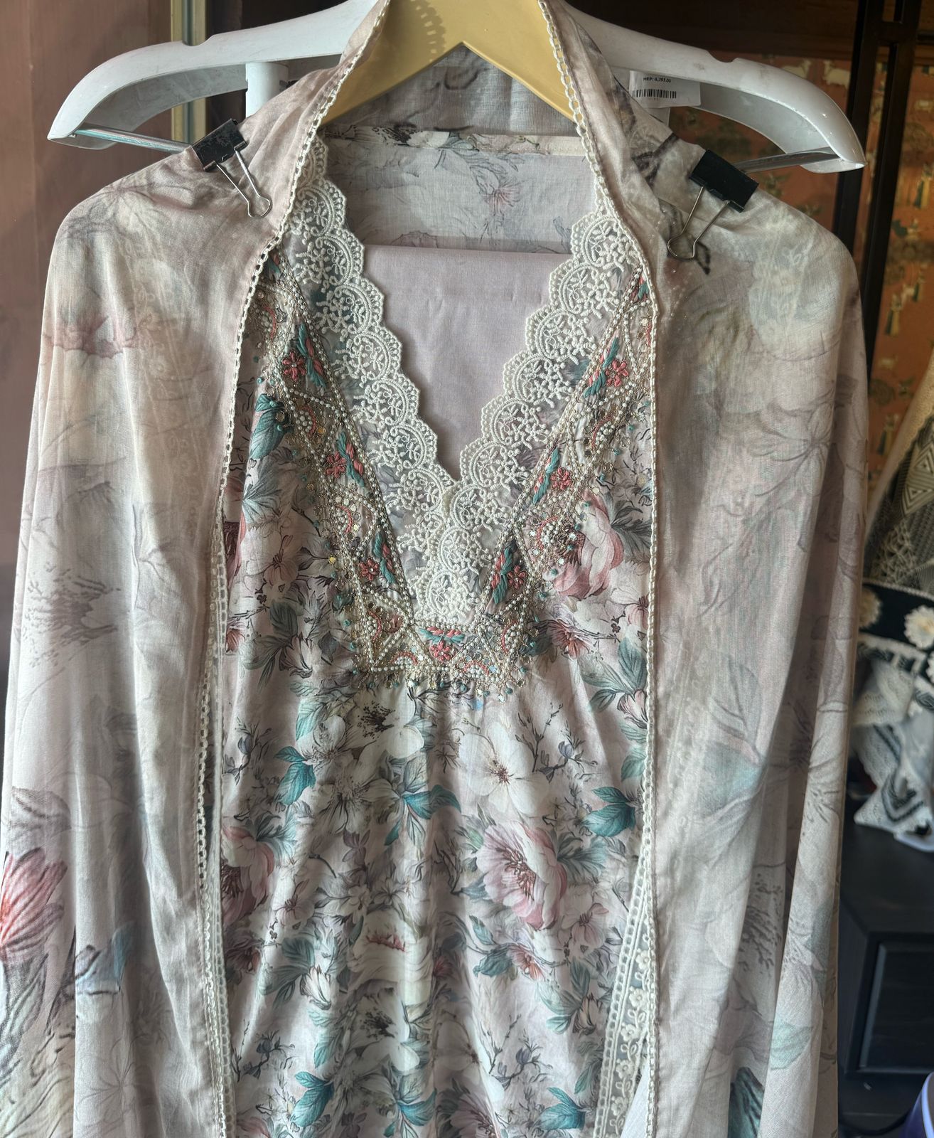 Pure organic cotton Muslin Unstitched Suit