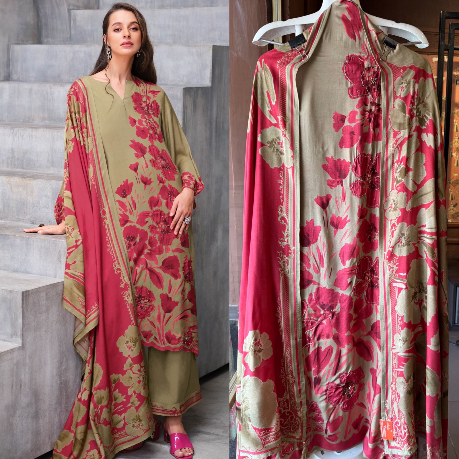 Viscose  muslin digital printed Shirt