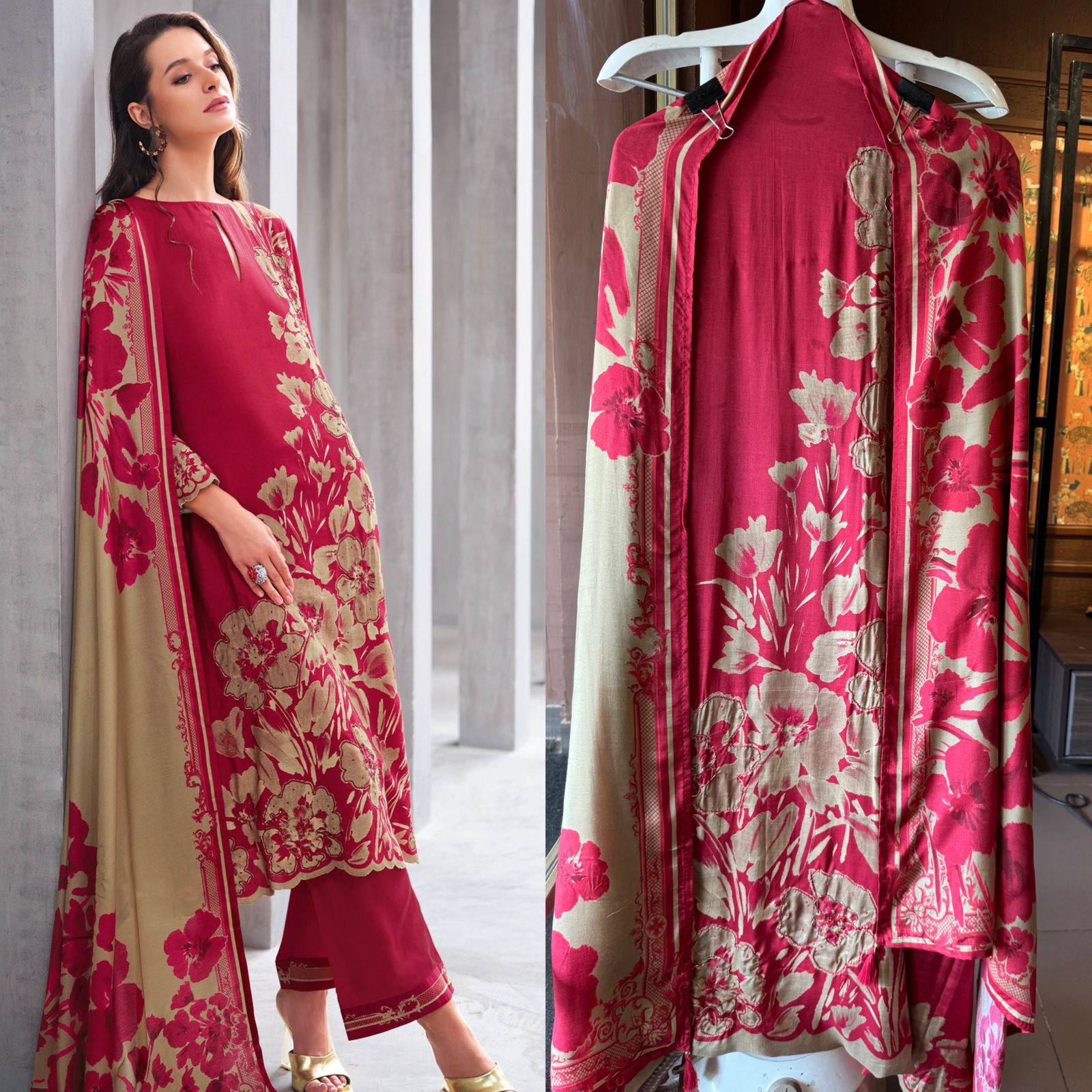 Viscose  muslin digital printed Shirt