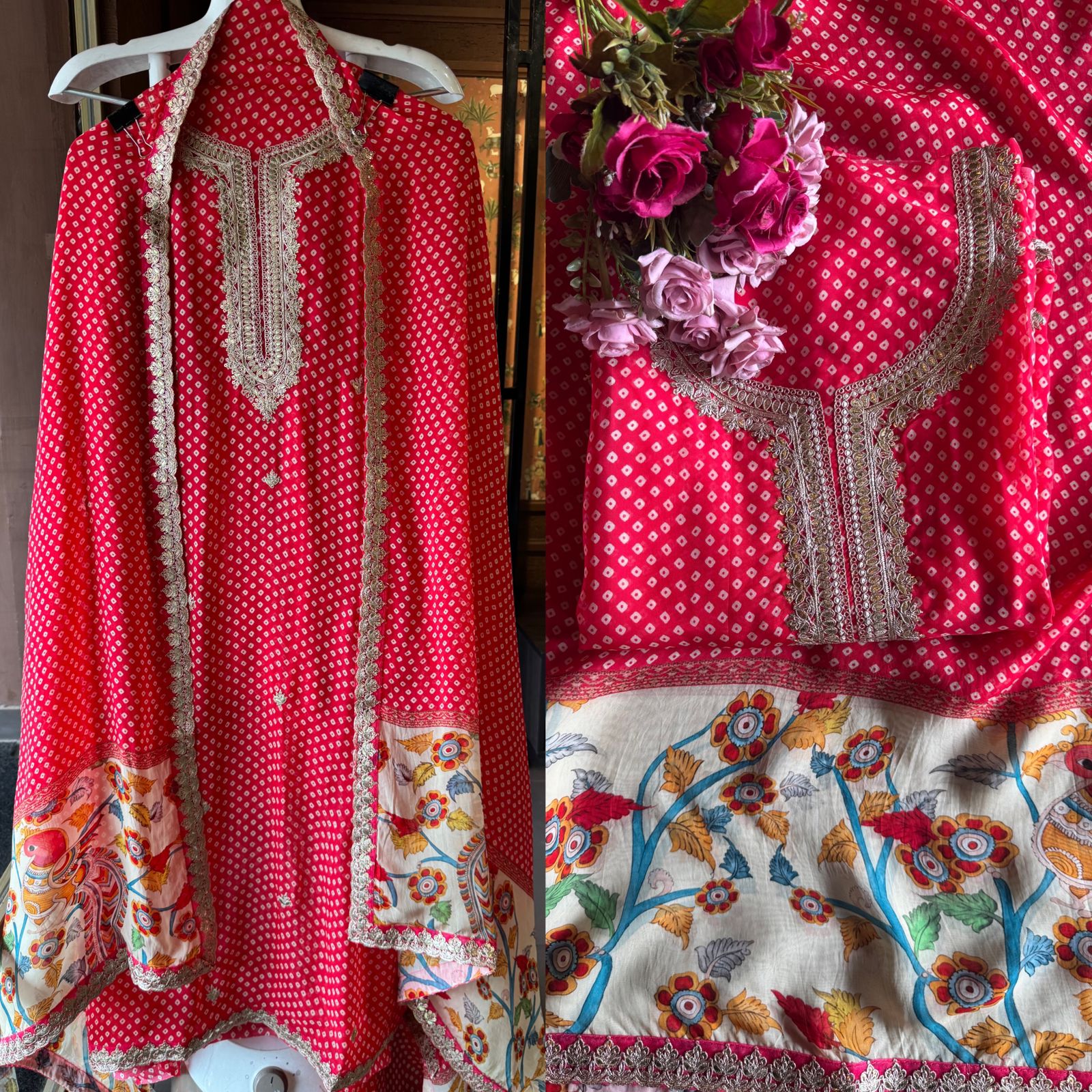 Soft digital printed bandhani shirts