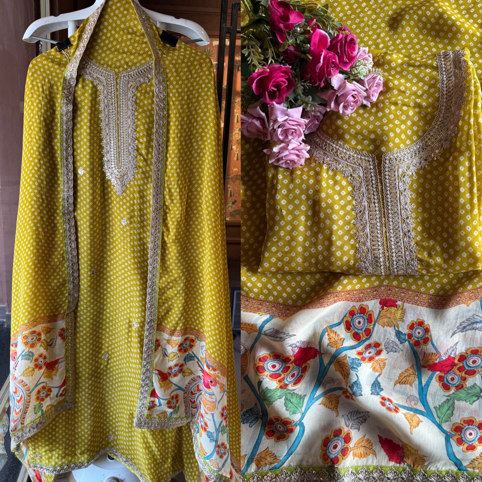 Soft digital printed bandhani shirts