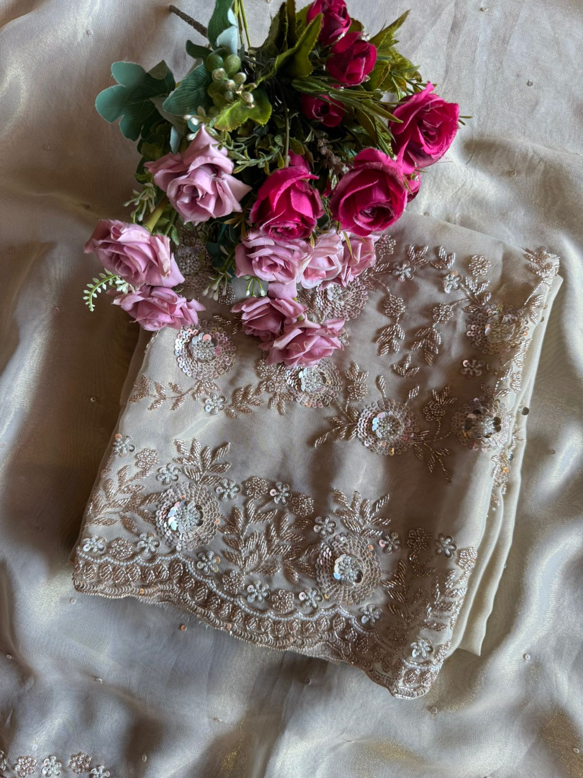 Soft shimmer tissue shirt