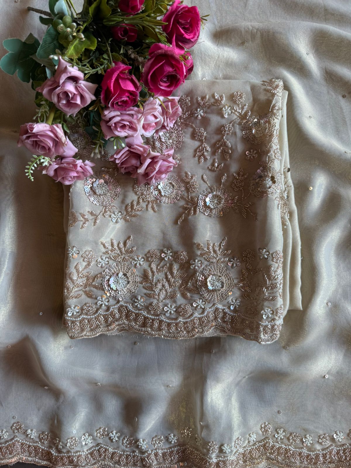 Soft shimmer tissue shirt