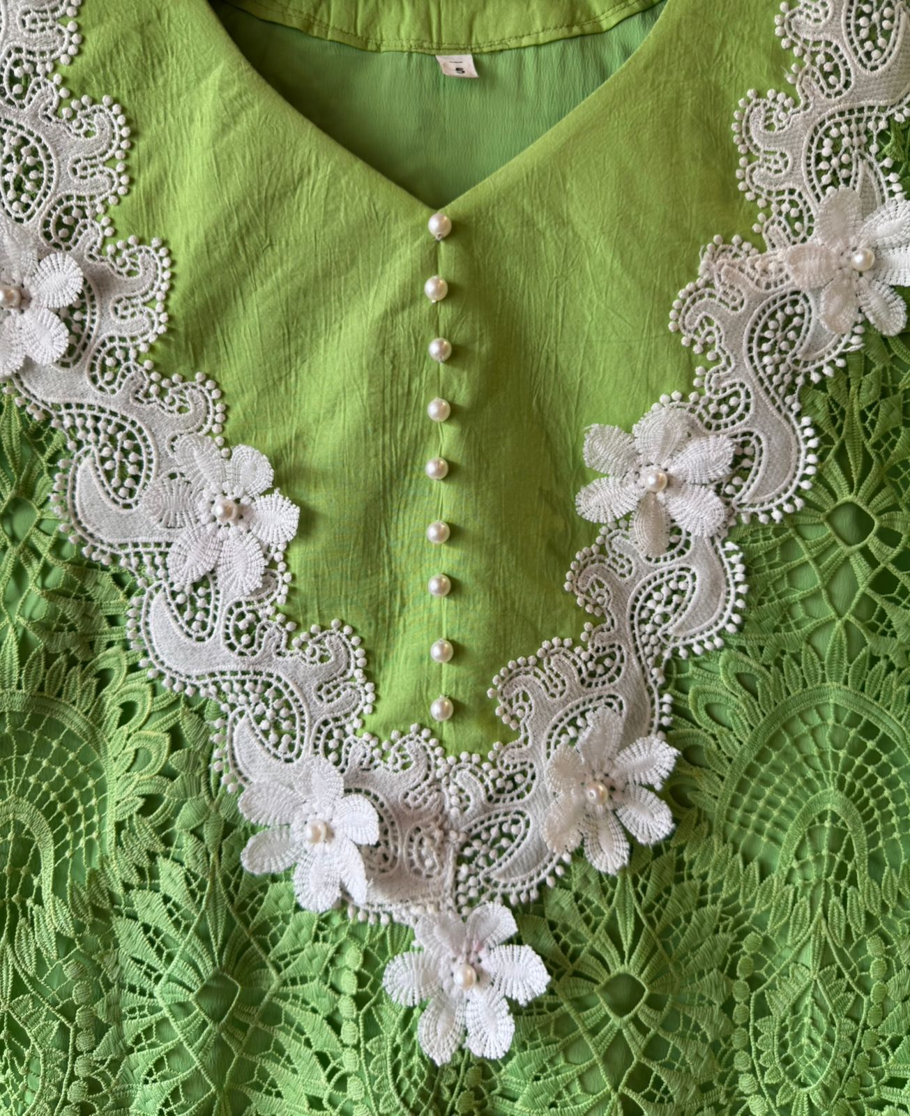 Stitched Long Crochet kurta