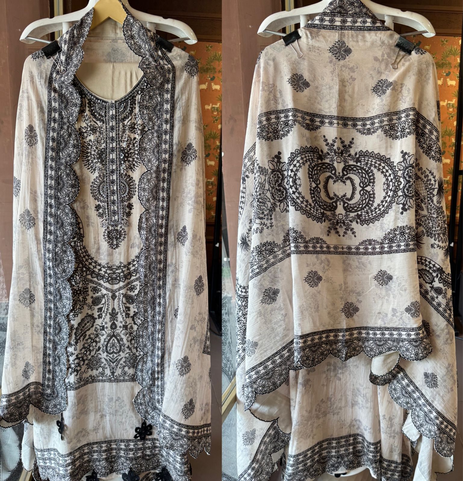 Unstitched Suit on Soft digital printed