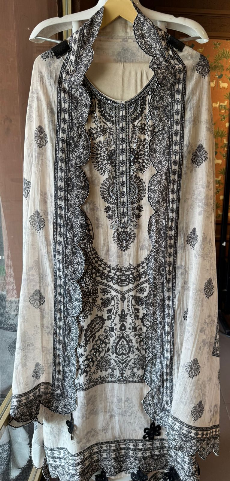 Unstitched Suit on Soft digital printed