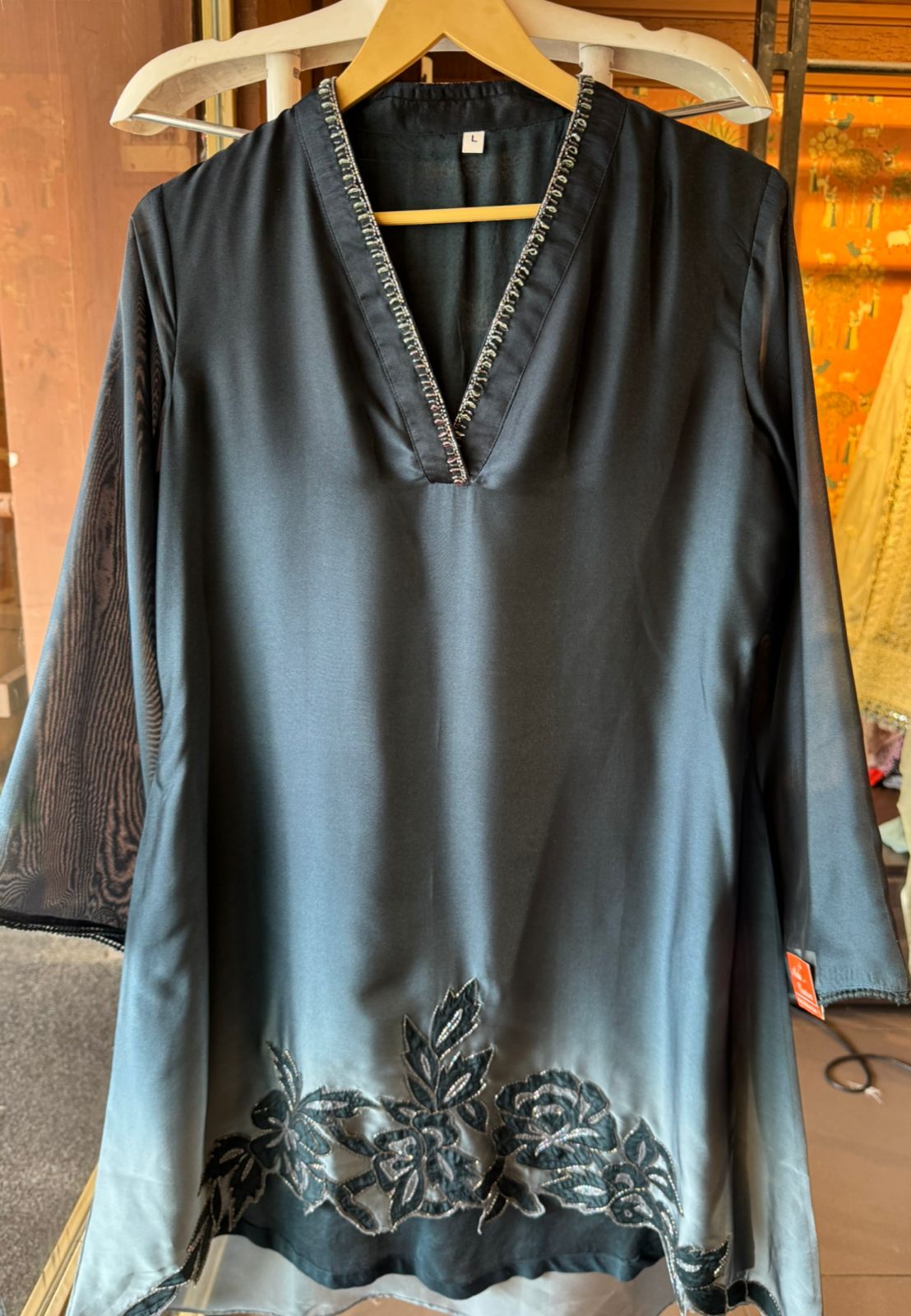 Premium dual shaded organza stitched Shirt