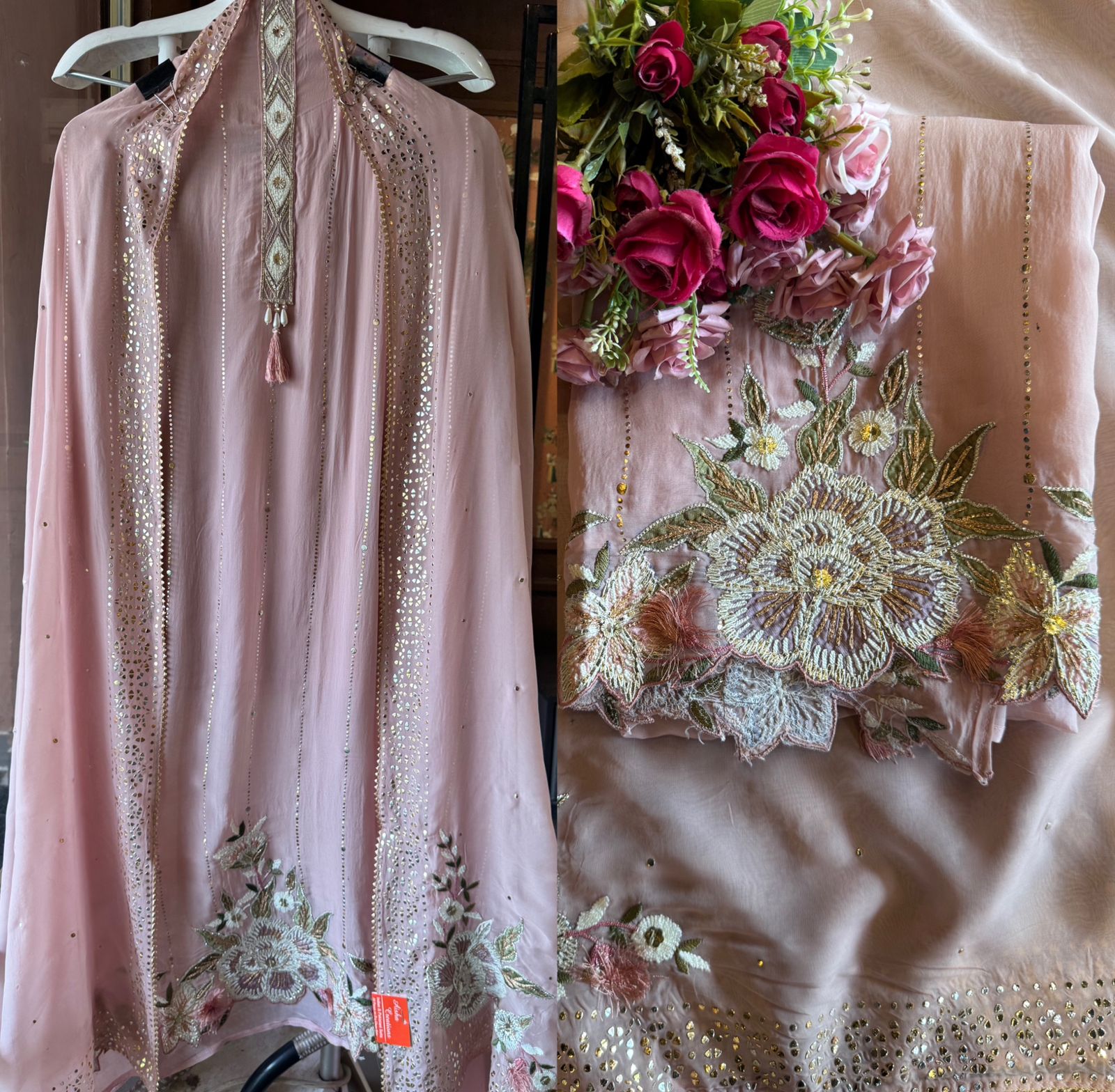 Soft organza Unstitched suit