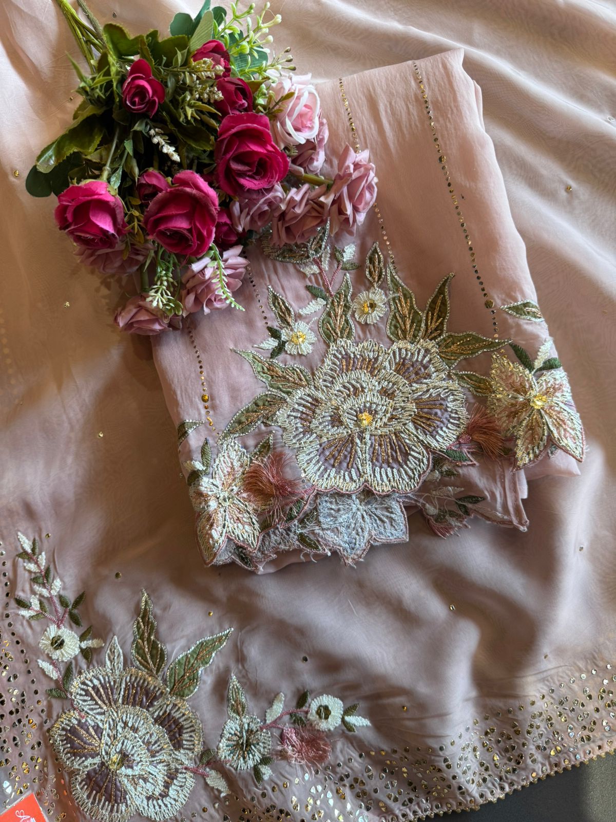 Soft organza Unstitched suit