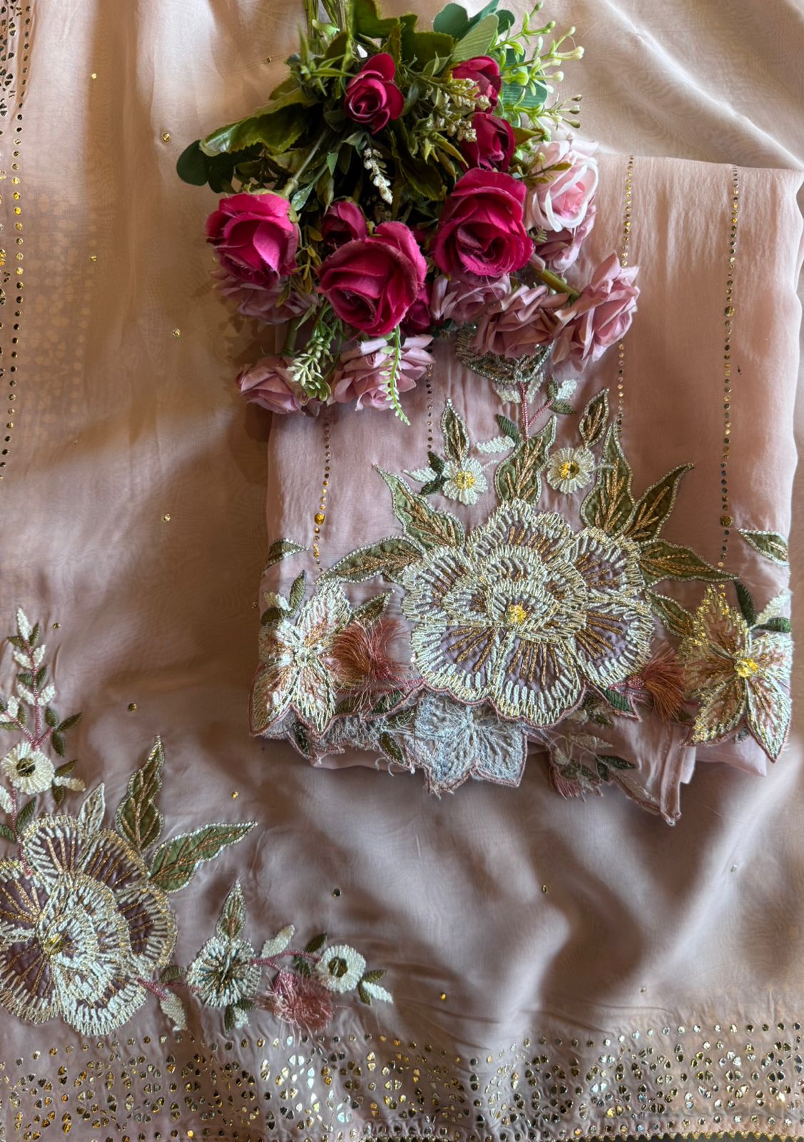 Soft organza Unstitched suit