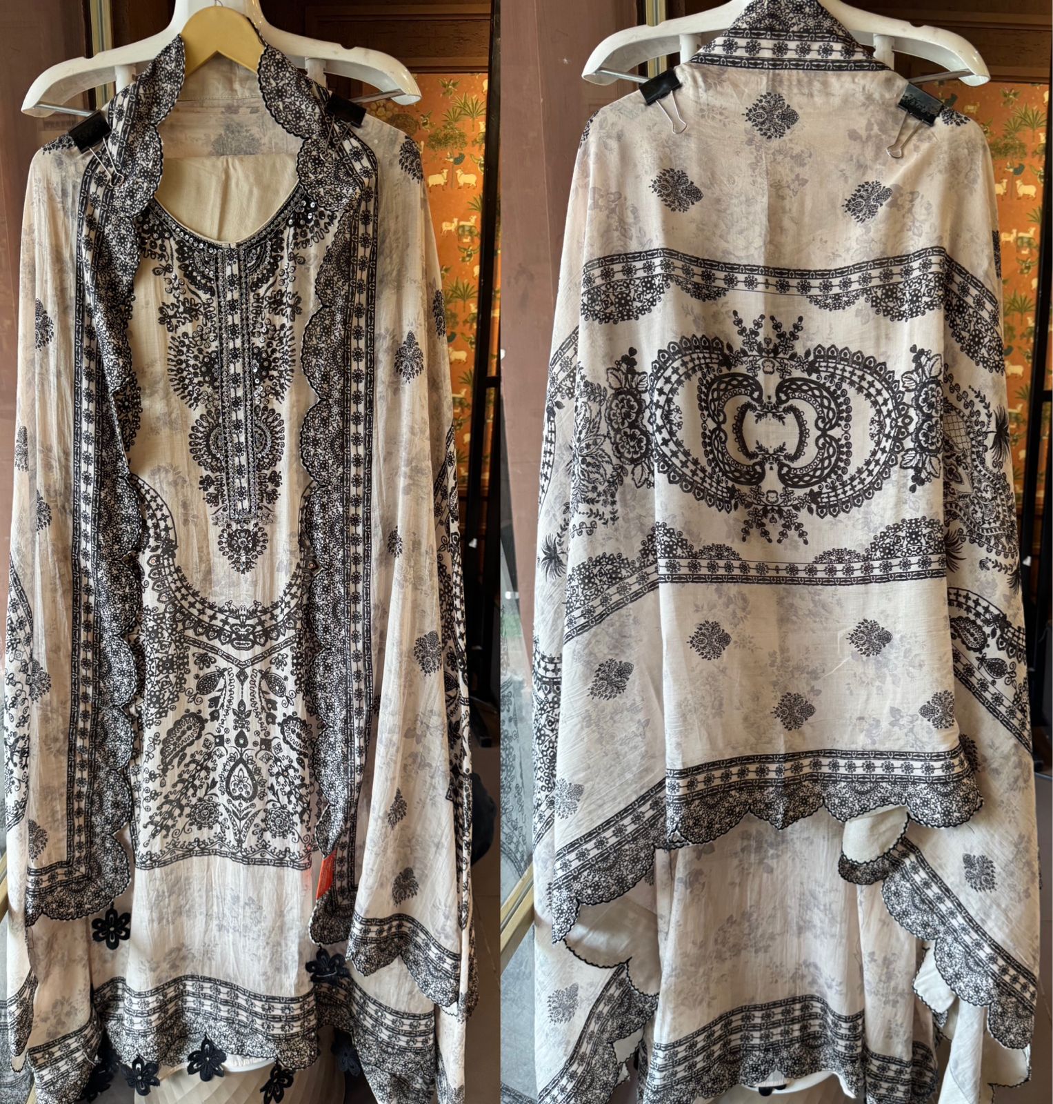 Unstitched Suit on Soft digital printed