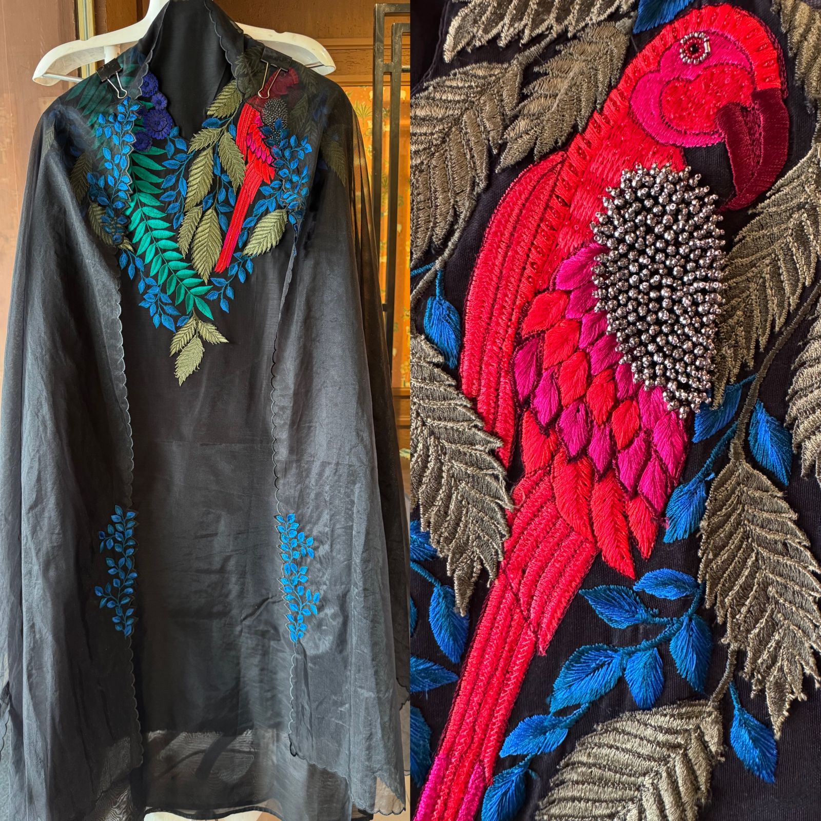 Pure chanderi unstitched shirt