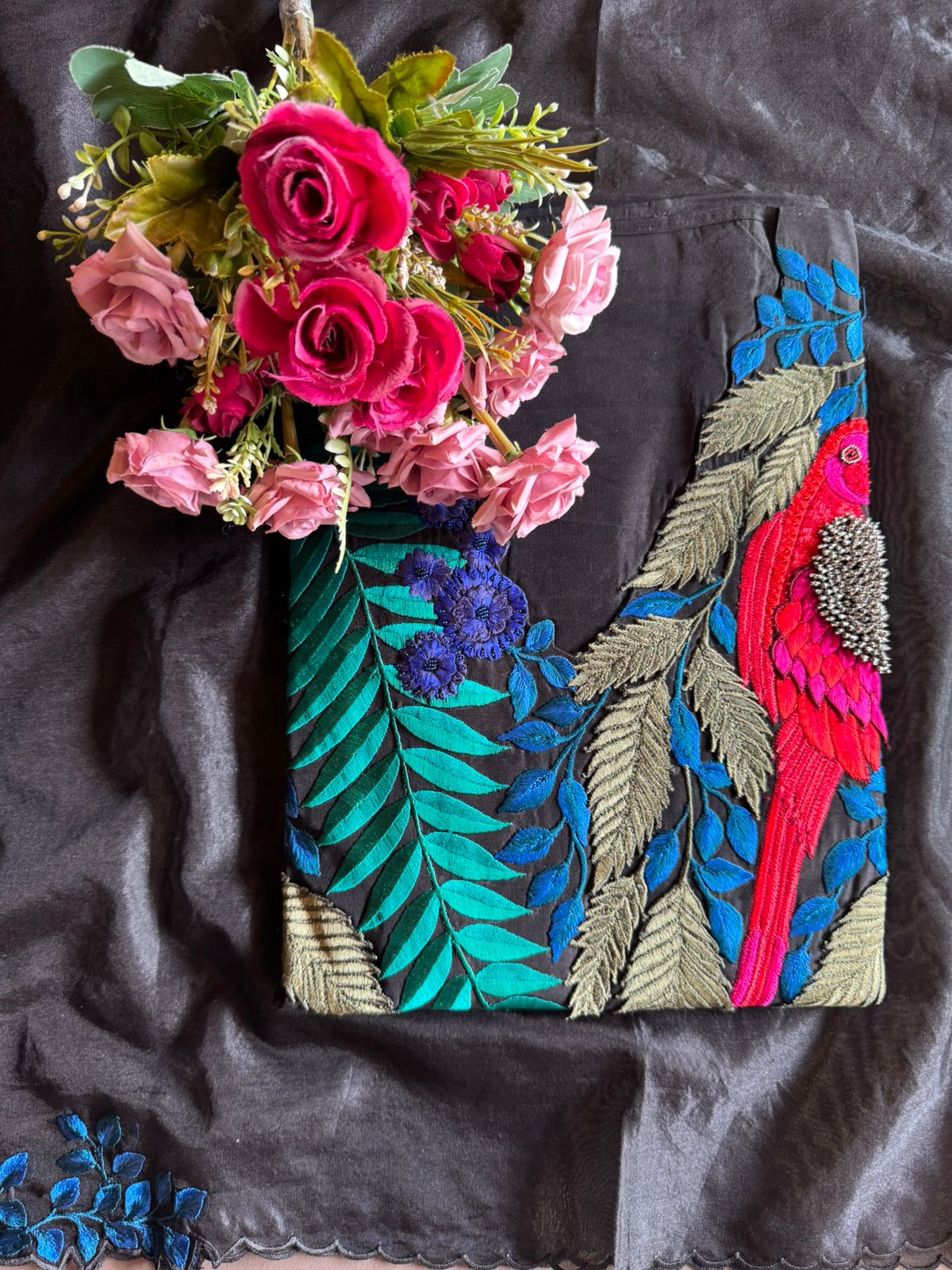 Pure chanderi unstitched shirt