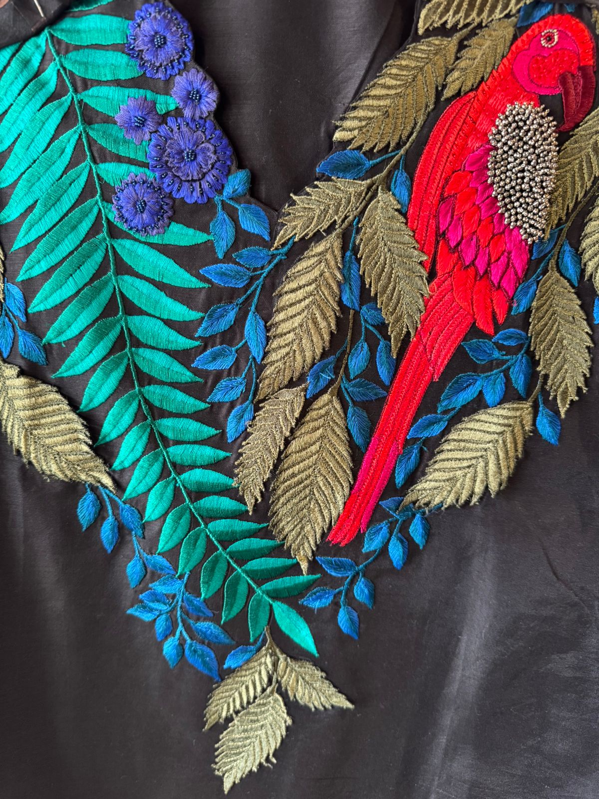 Pure chanderi unstitched shirt