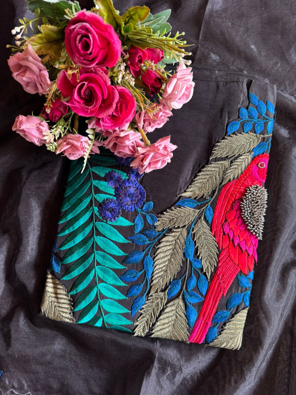 Pure chanderi unstitched shirt