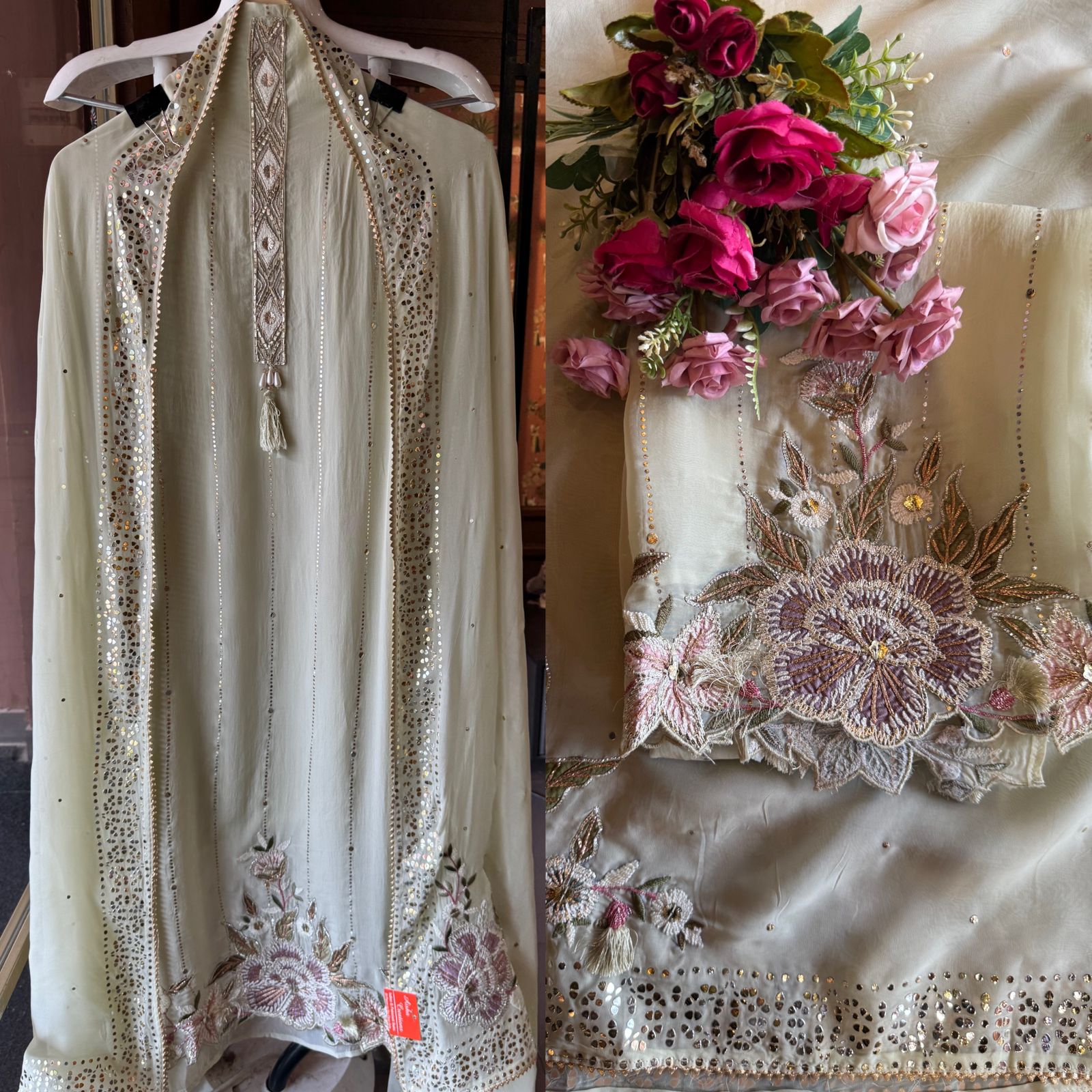 Soft organza Unstitched suit