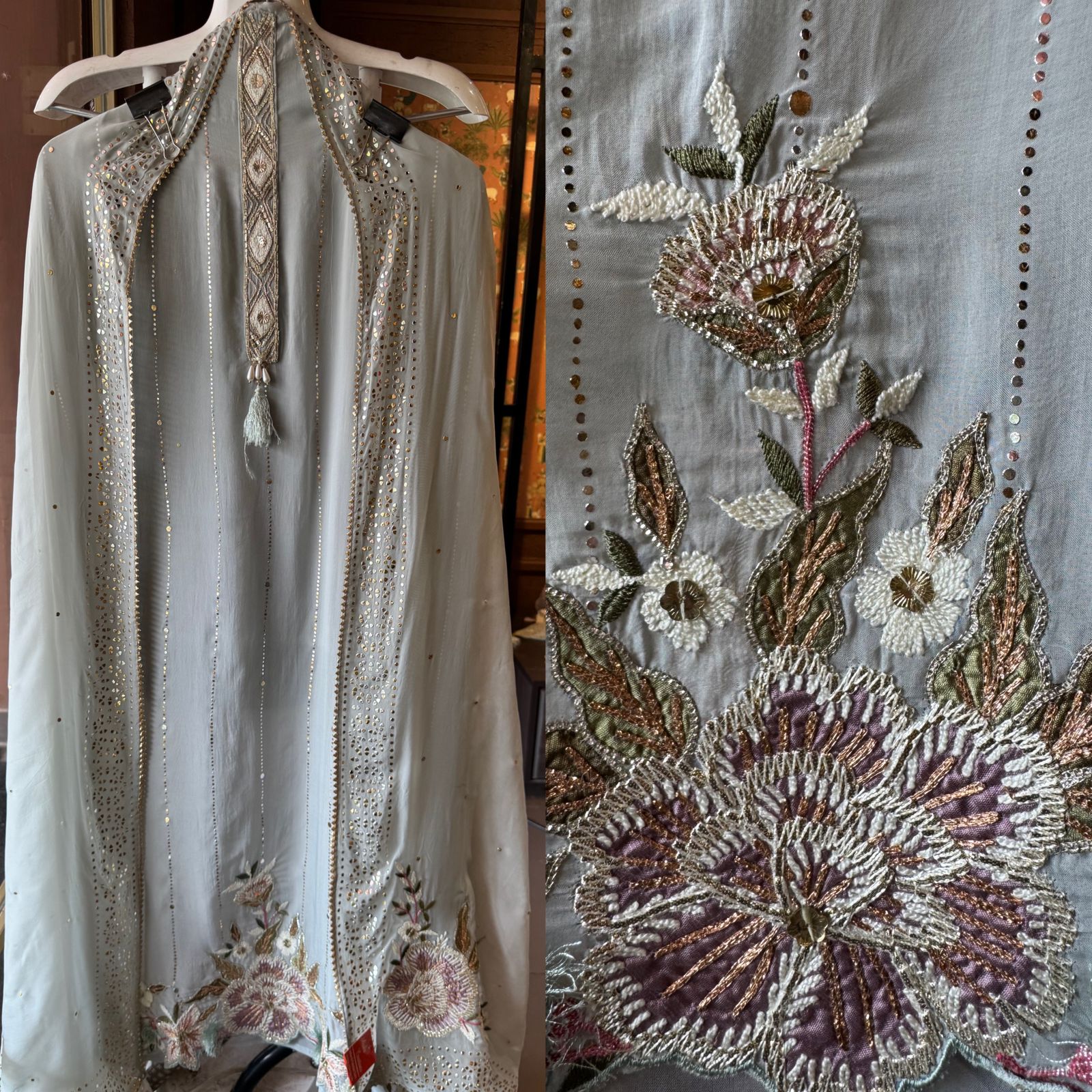 Soft organza Unstitched suit