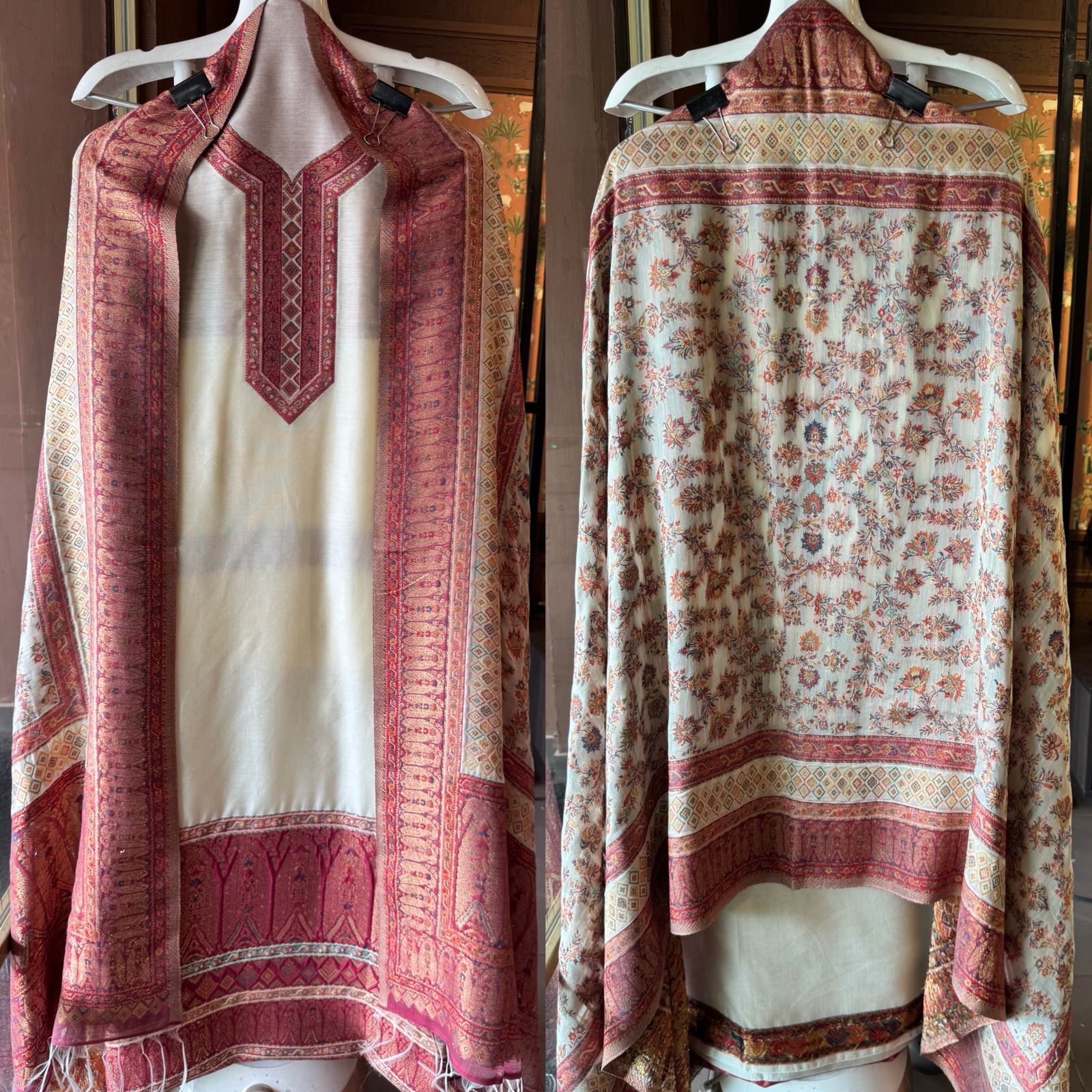 Pure Organza Silk Unstitched suit