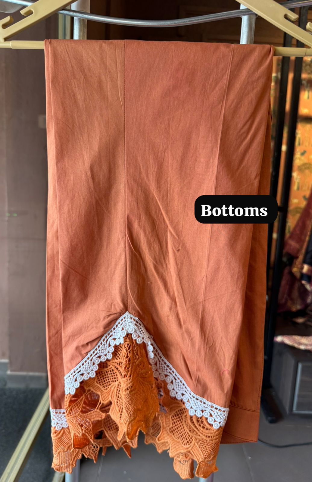 Stitched Long Crochet kurta