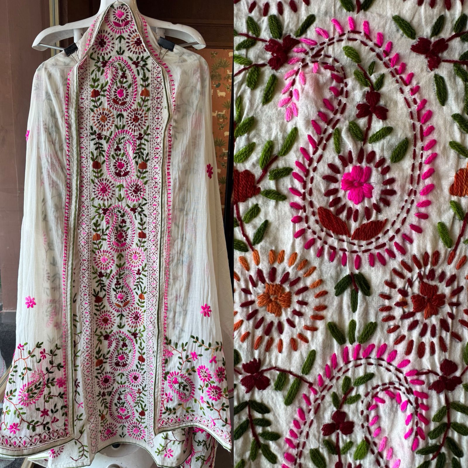 AISHACREATIONS HAS GOT BEAUTIFUL KANTHA WORK SUITS