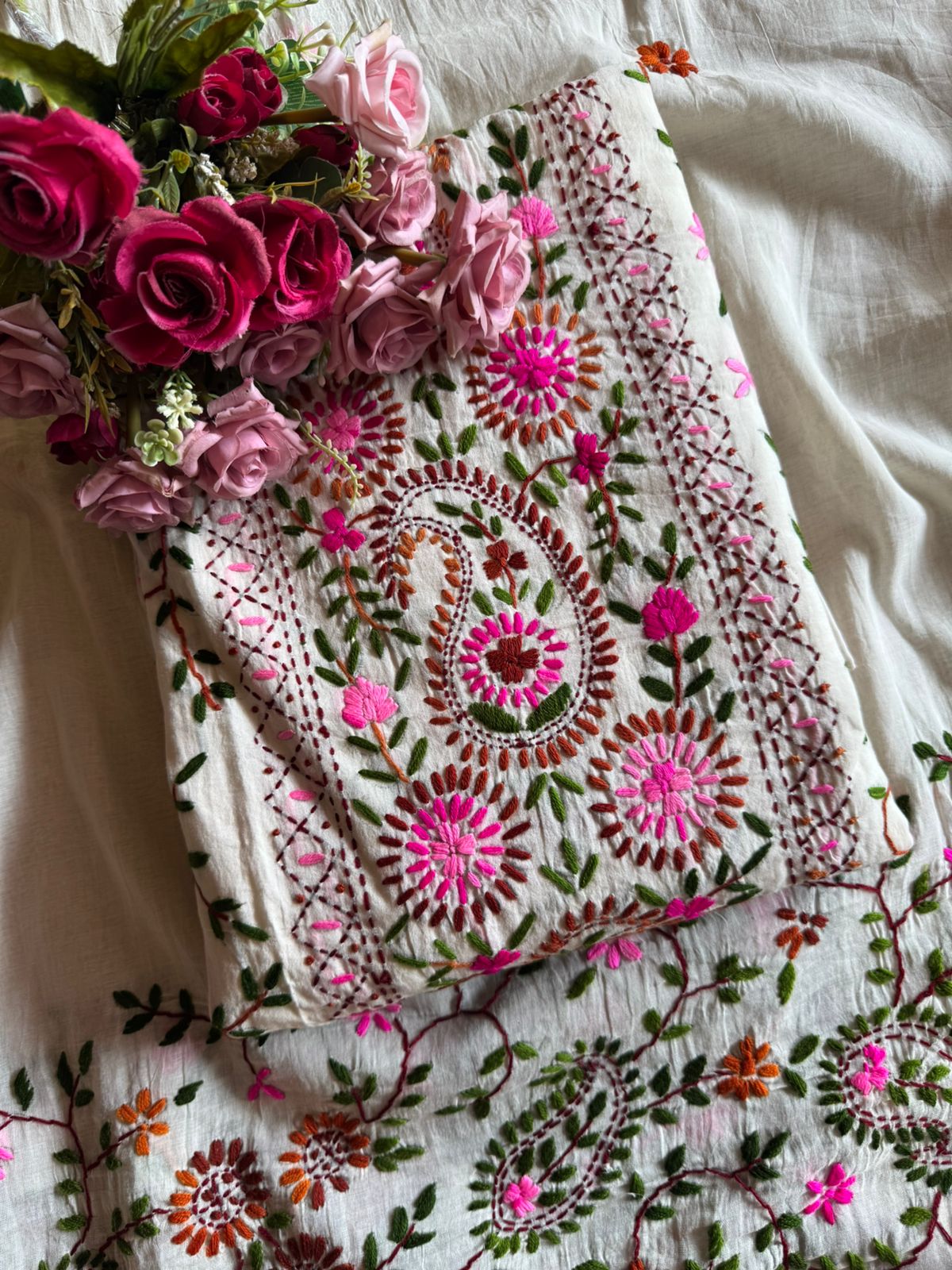 AISHACREATIONS HAS GOT BEAUTIFUL KANTHA WORK SUITS