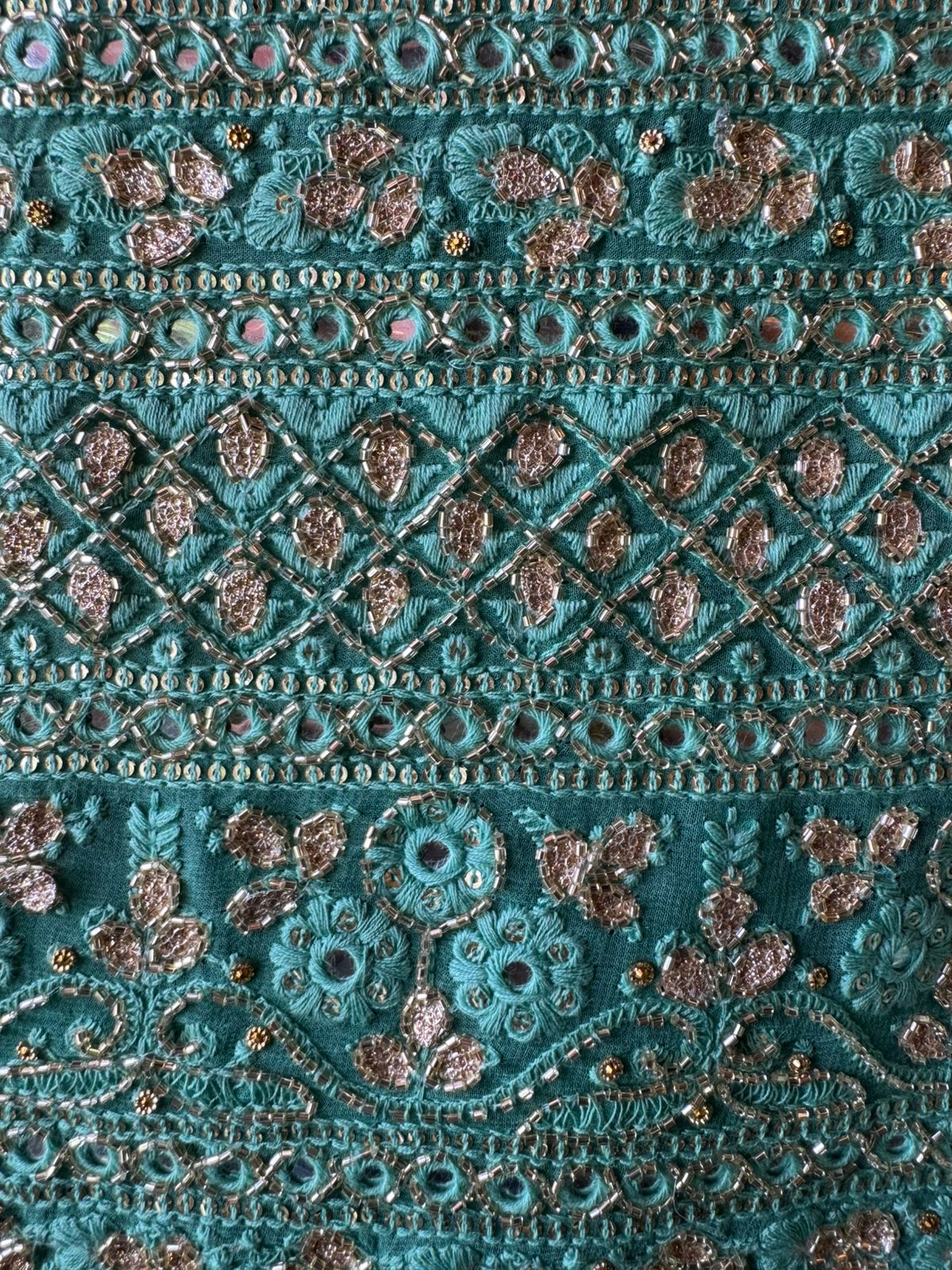 Pure Georgette Lakhnavi shirt Unstitched with thread embroidery