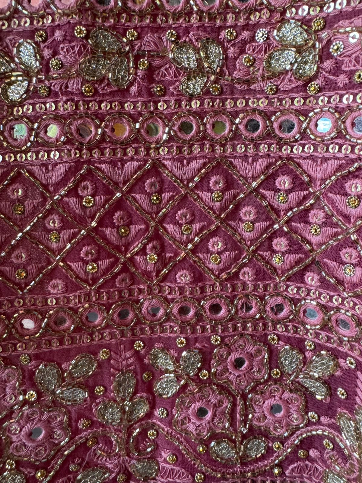 Pure Georgette Lakhnavi shirt Unstitched