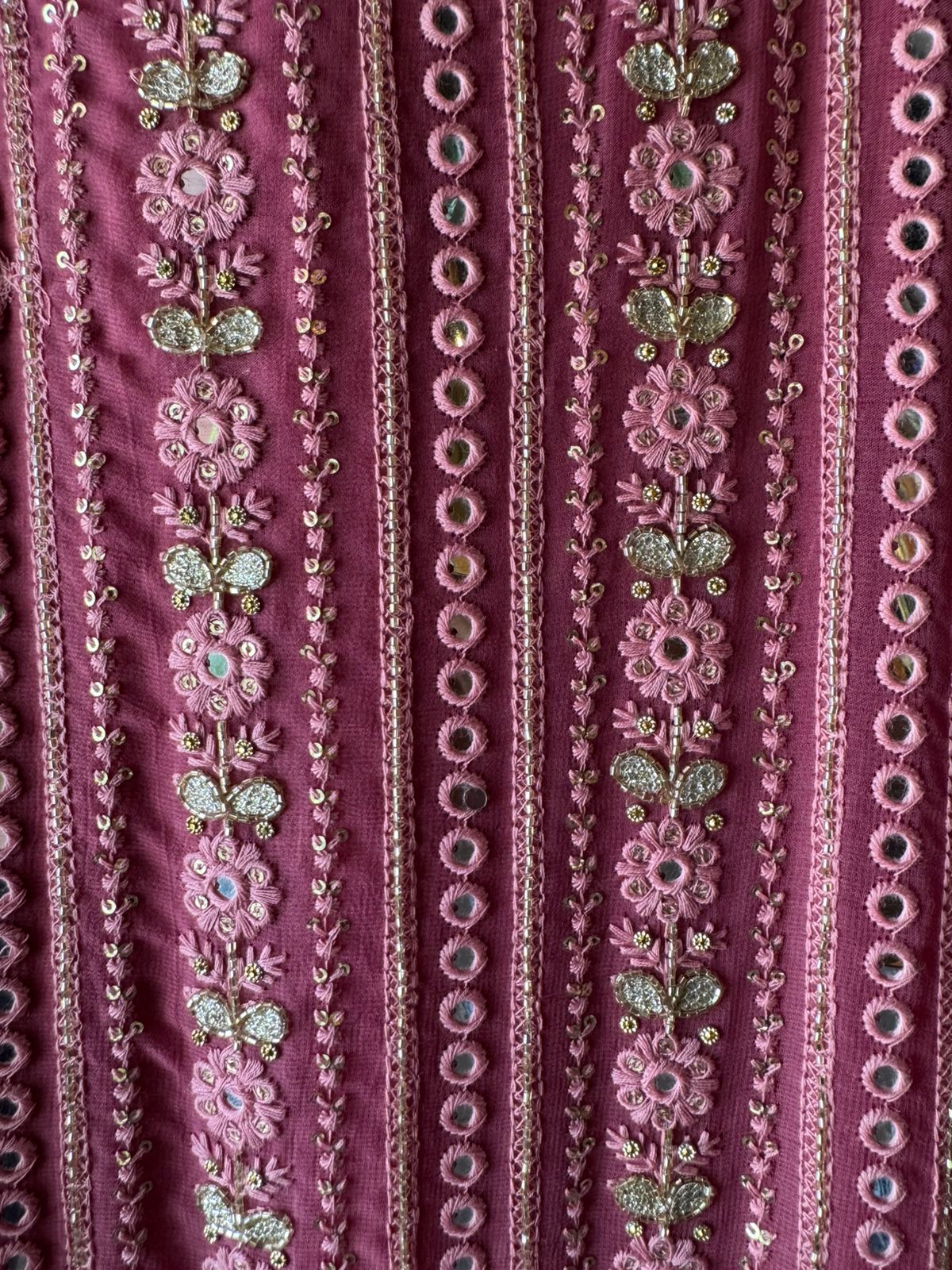 Pure Georgette Lakhnavi shirt Unstitched